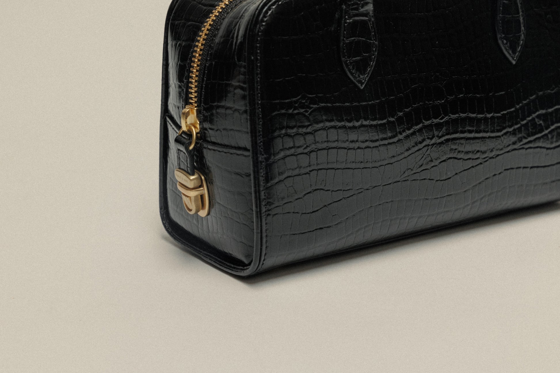 SAC LOQUET MINI CROCO BLACK