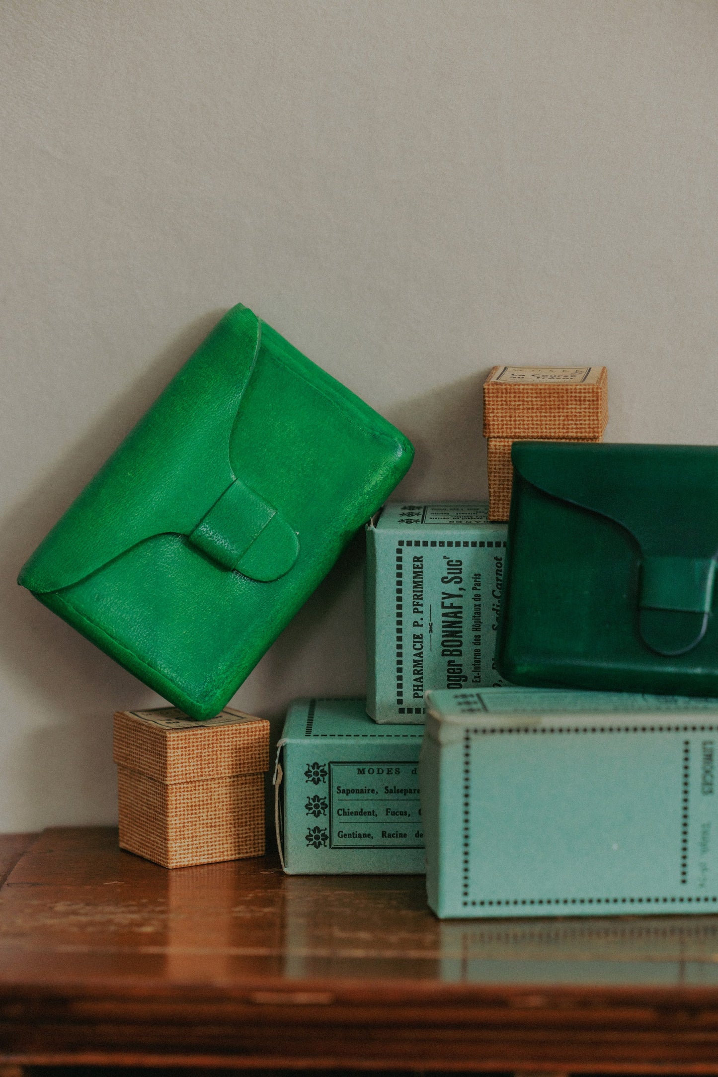 PORTE CARTES FLORENCE LIGHT GREEN