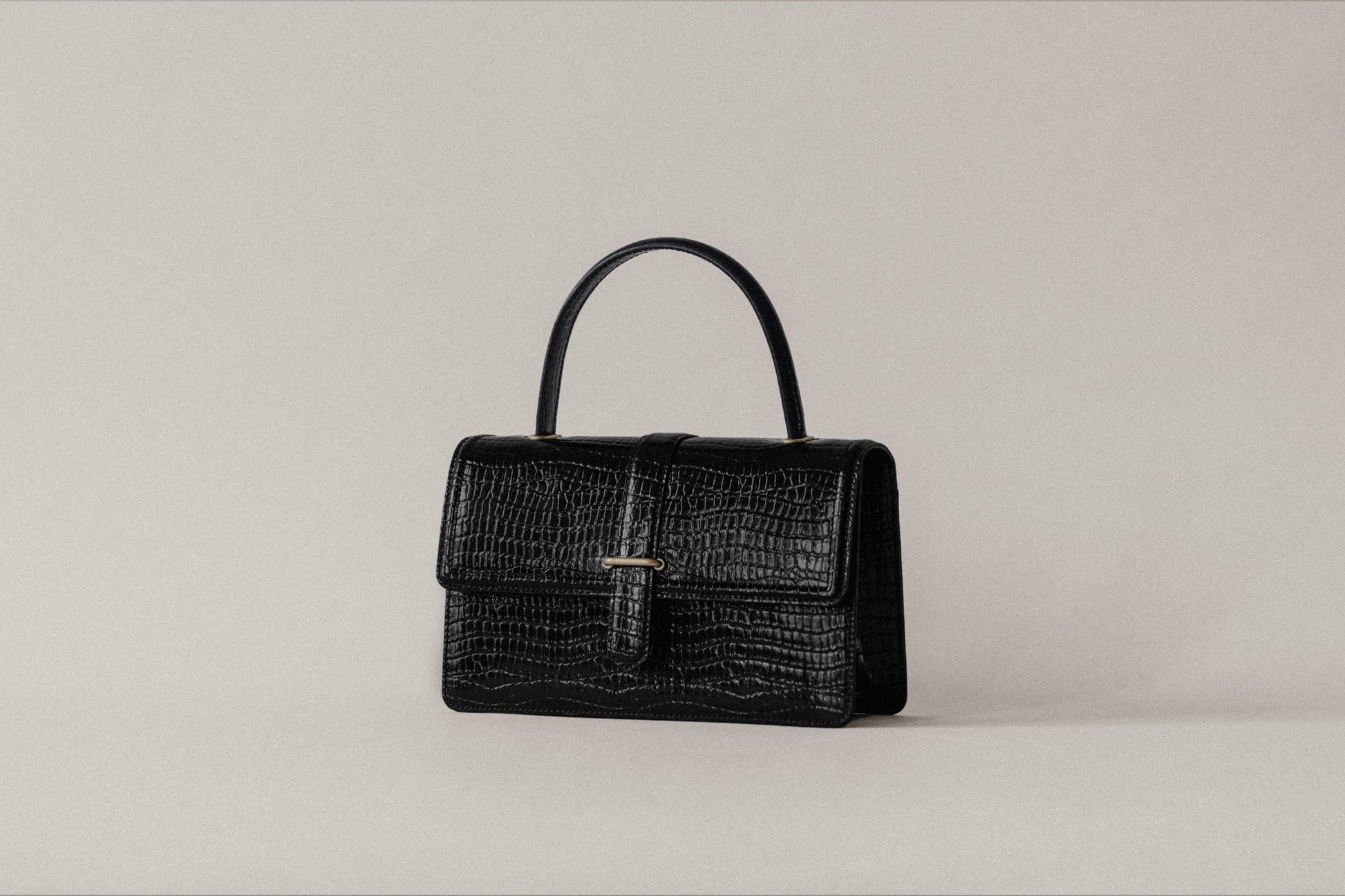 SAC BARREAU CROCO BLACK