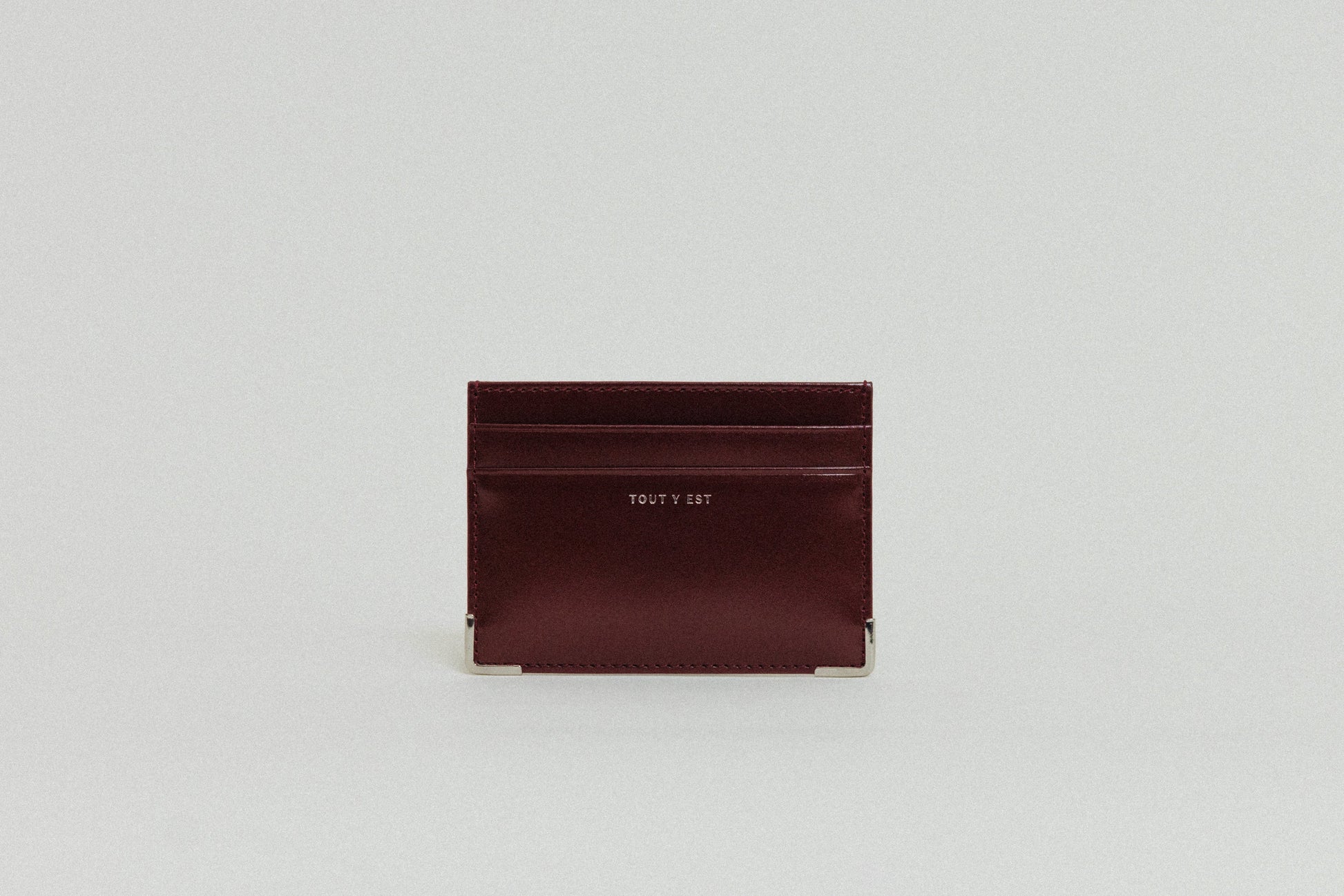 PORTE CARTES ANGLES BURGUNDY