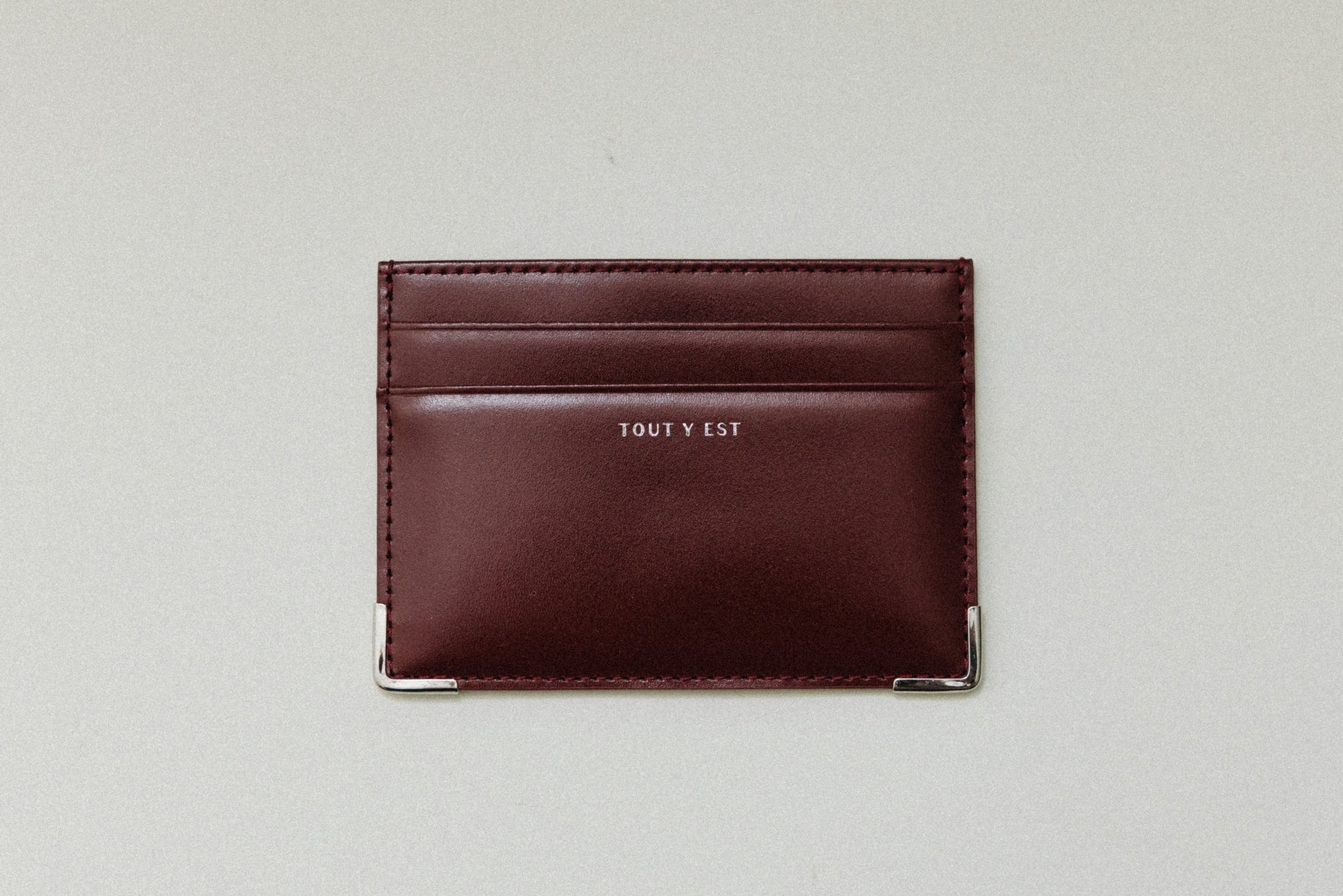 PORTE CARTES ANGLES BURGUNDY