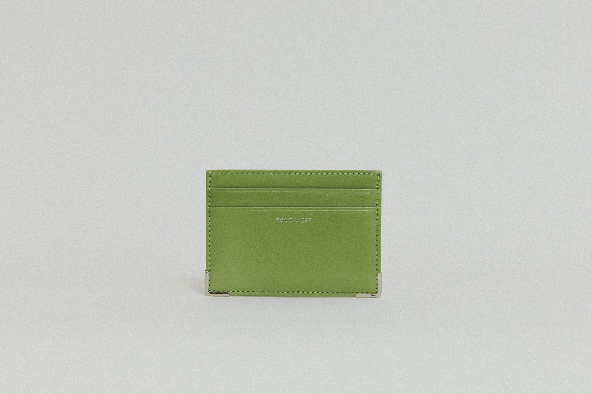 PORTE CARTES ANGLES OLIVE