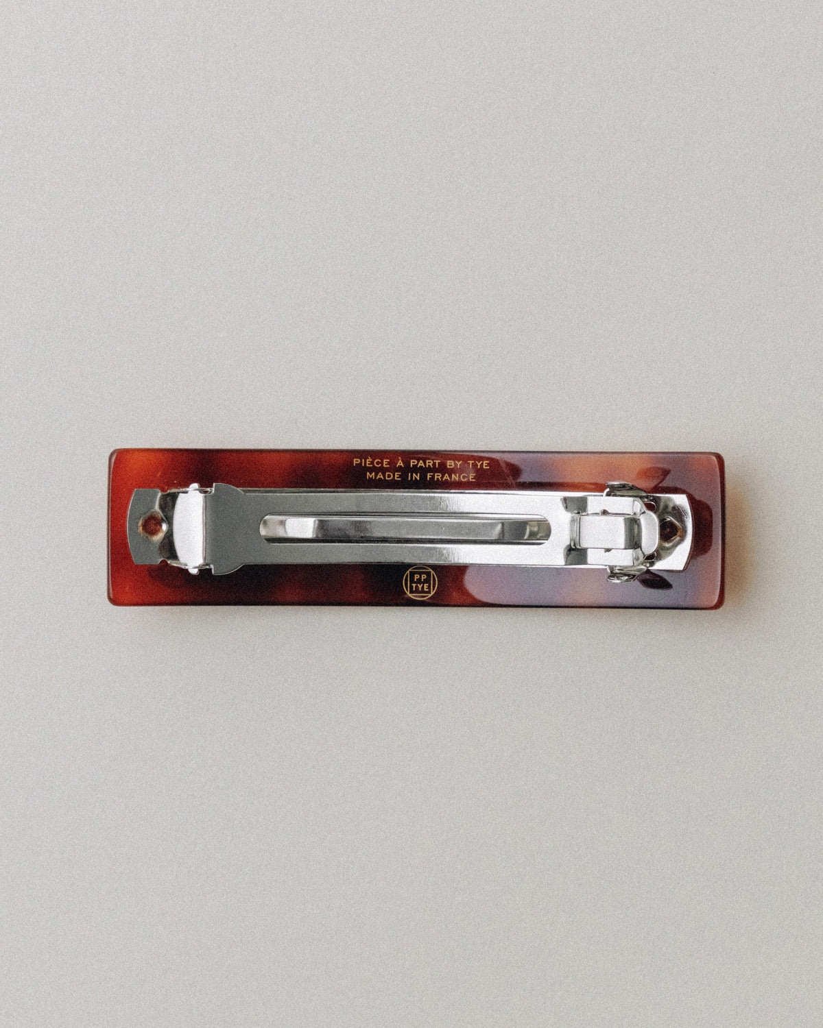 BARRETTE CARRÉE LARGE BROWN