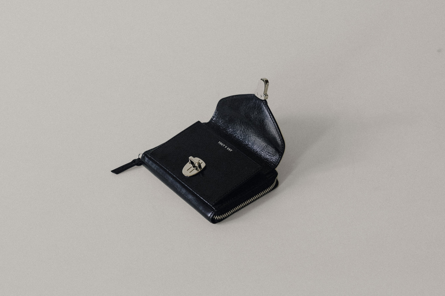 PORTE CARTES LOQUET ZIPPÉ BLACK