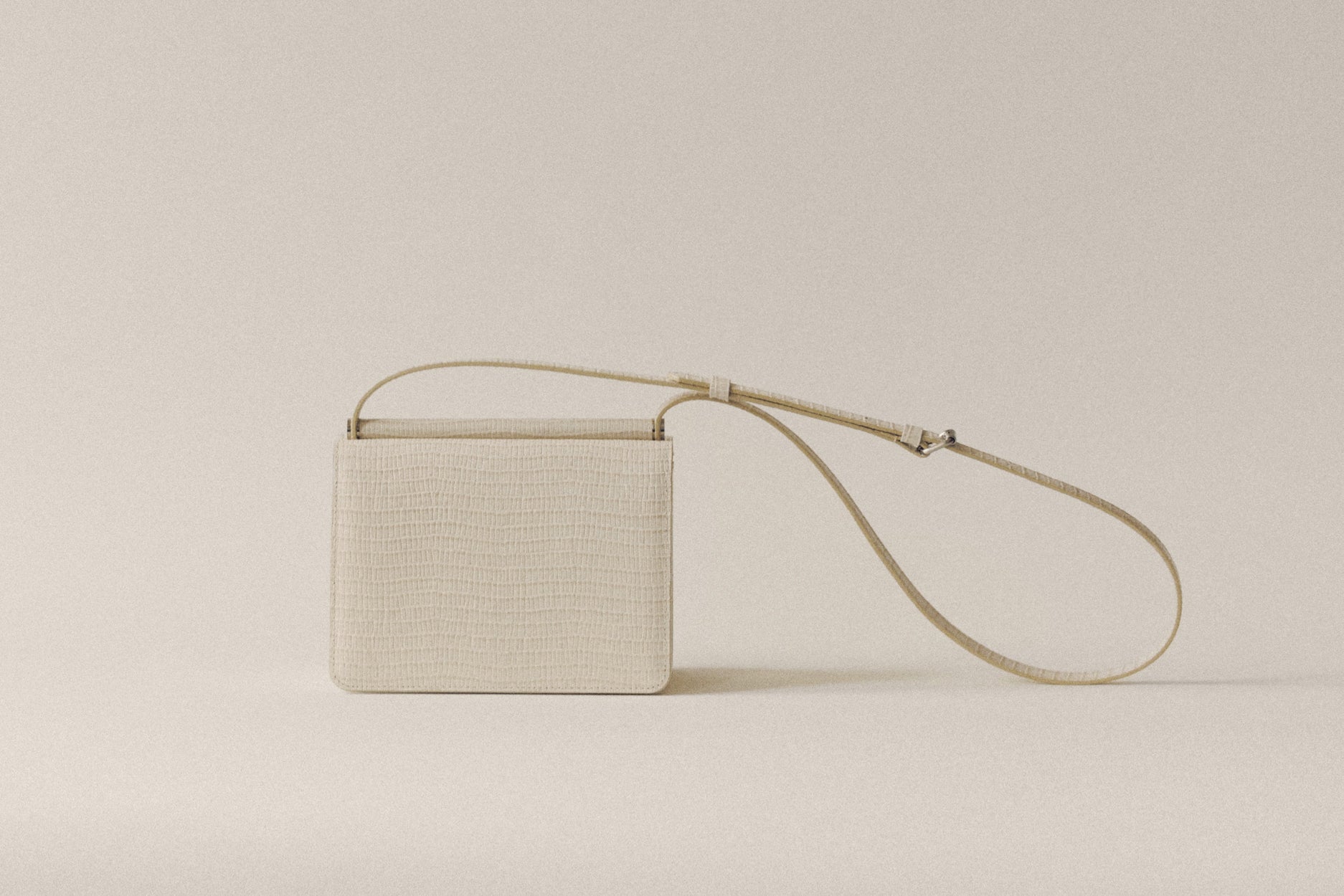 SAC PAUMELLE MINI LIZARD WHITE