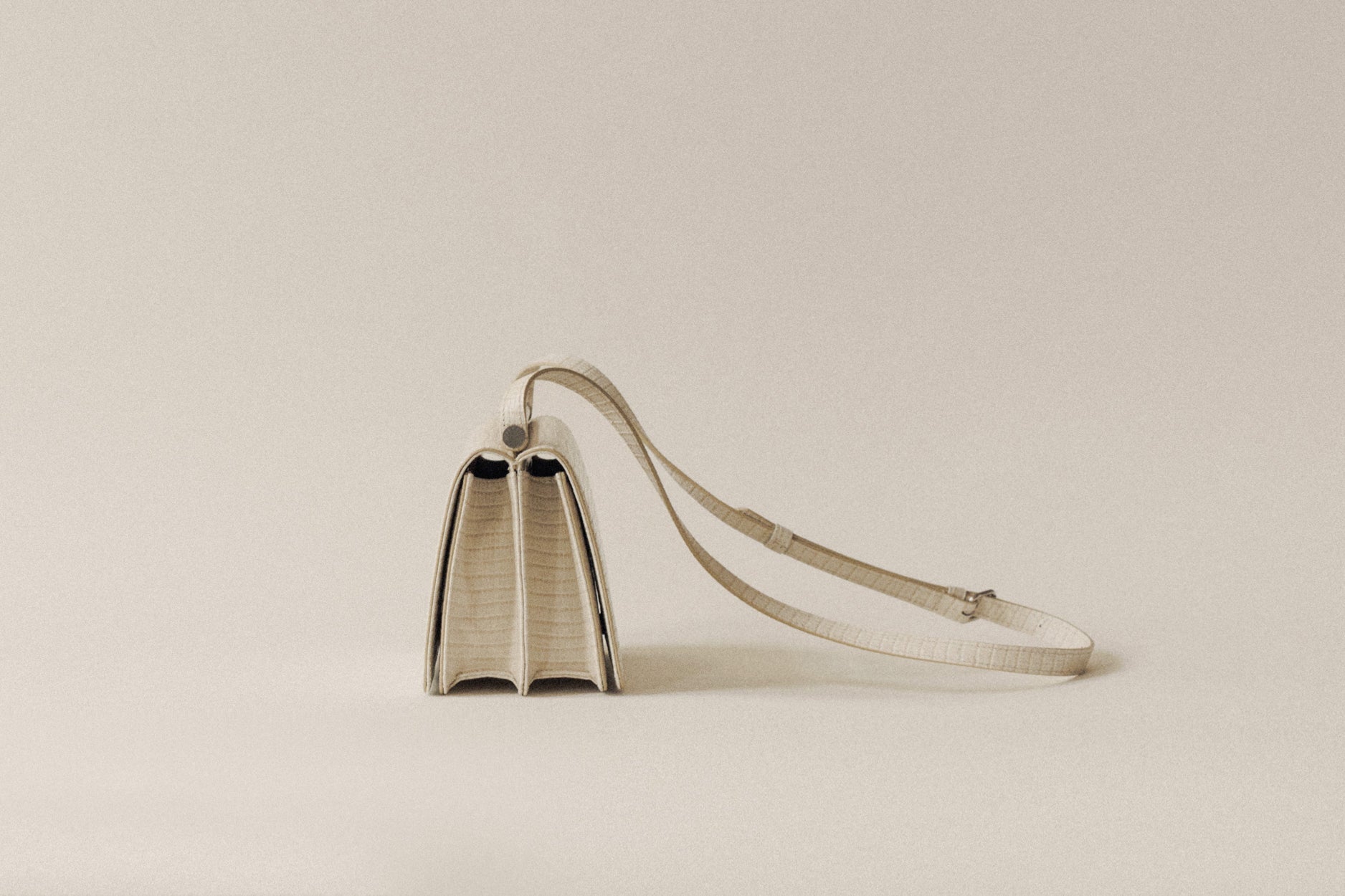 SAC PAUMELLE MINI LIZARD WHITE