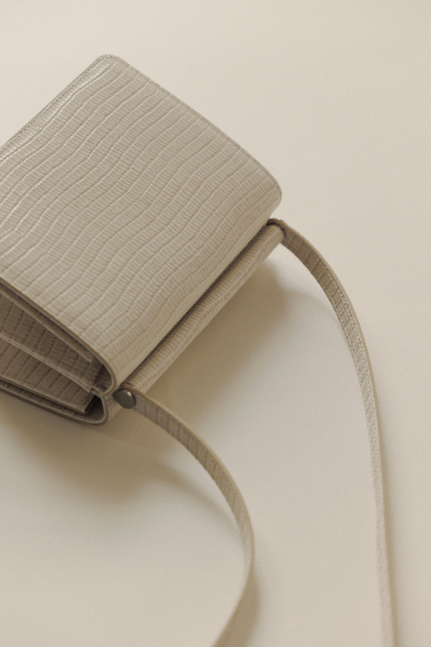 SAC PAUMELLE MINI LIZARD WHITE