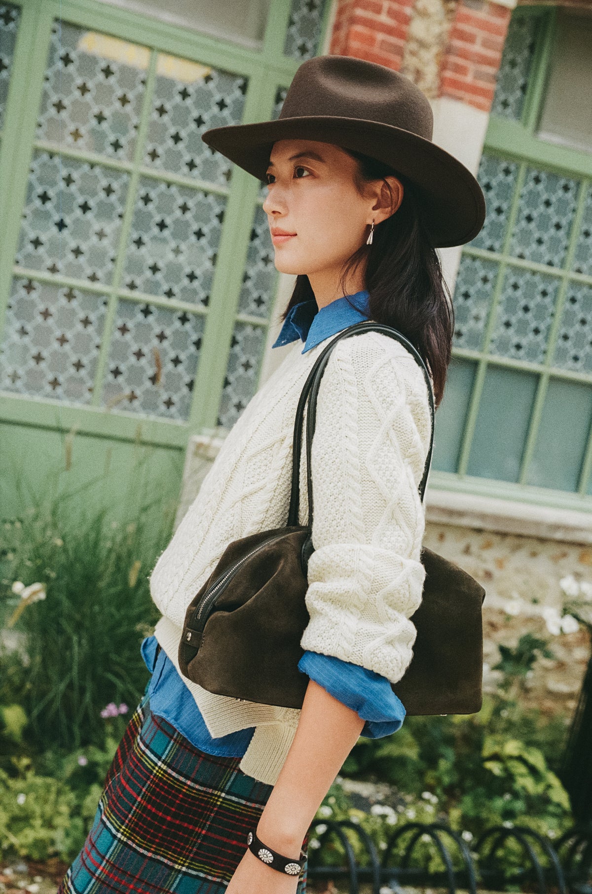SAC PATTE SMALL SUEDE KHAKI