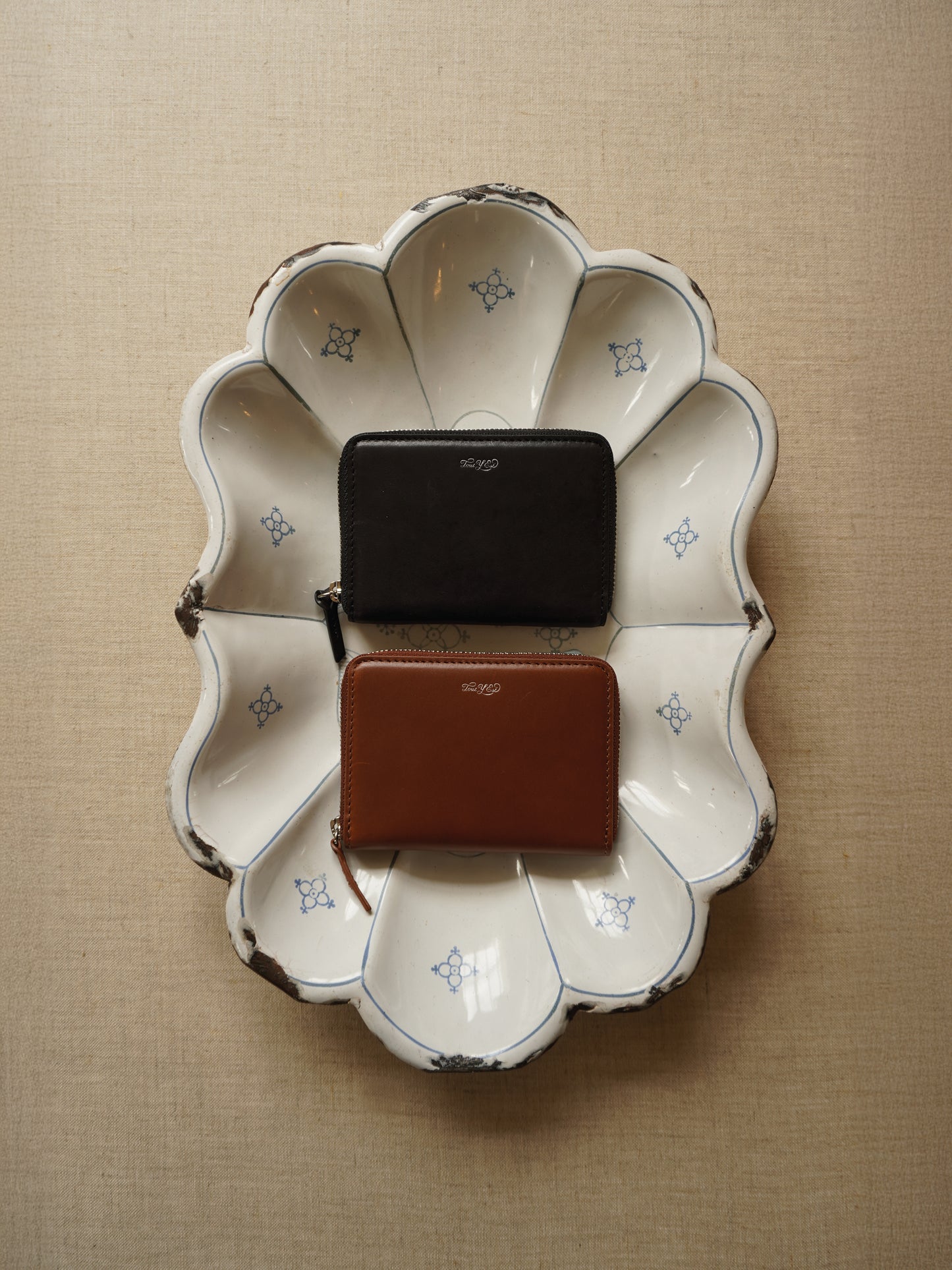 PORTE CARTES ZIPPÉ BROWN