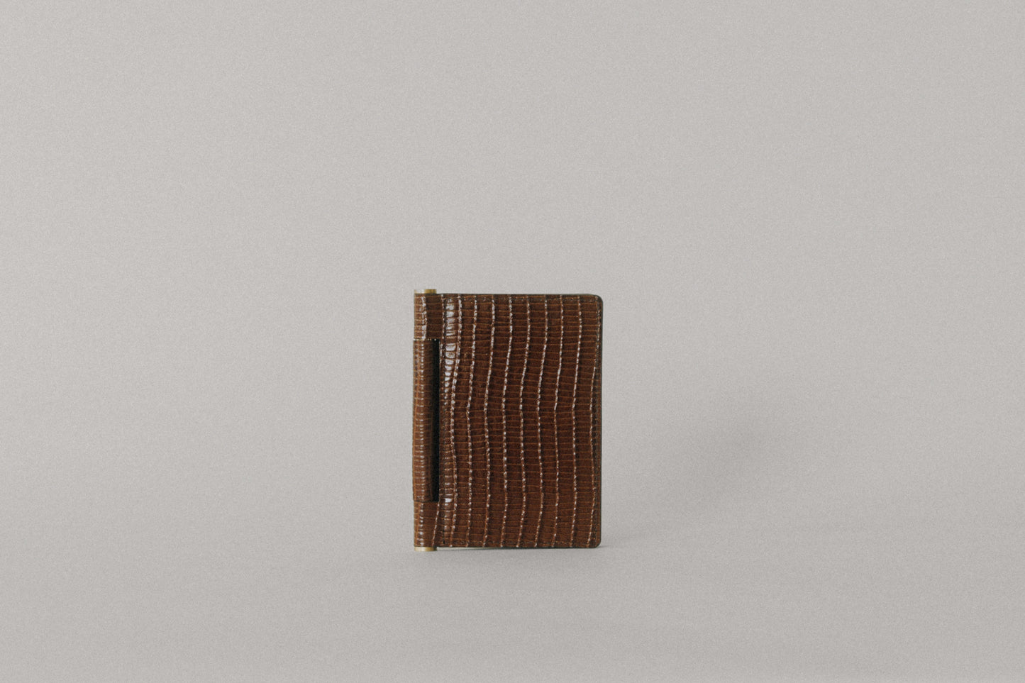 PORTE CARTES PAUMELLE LIZARD CHOCOLATE