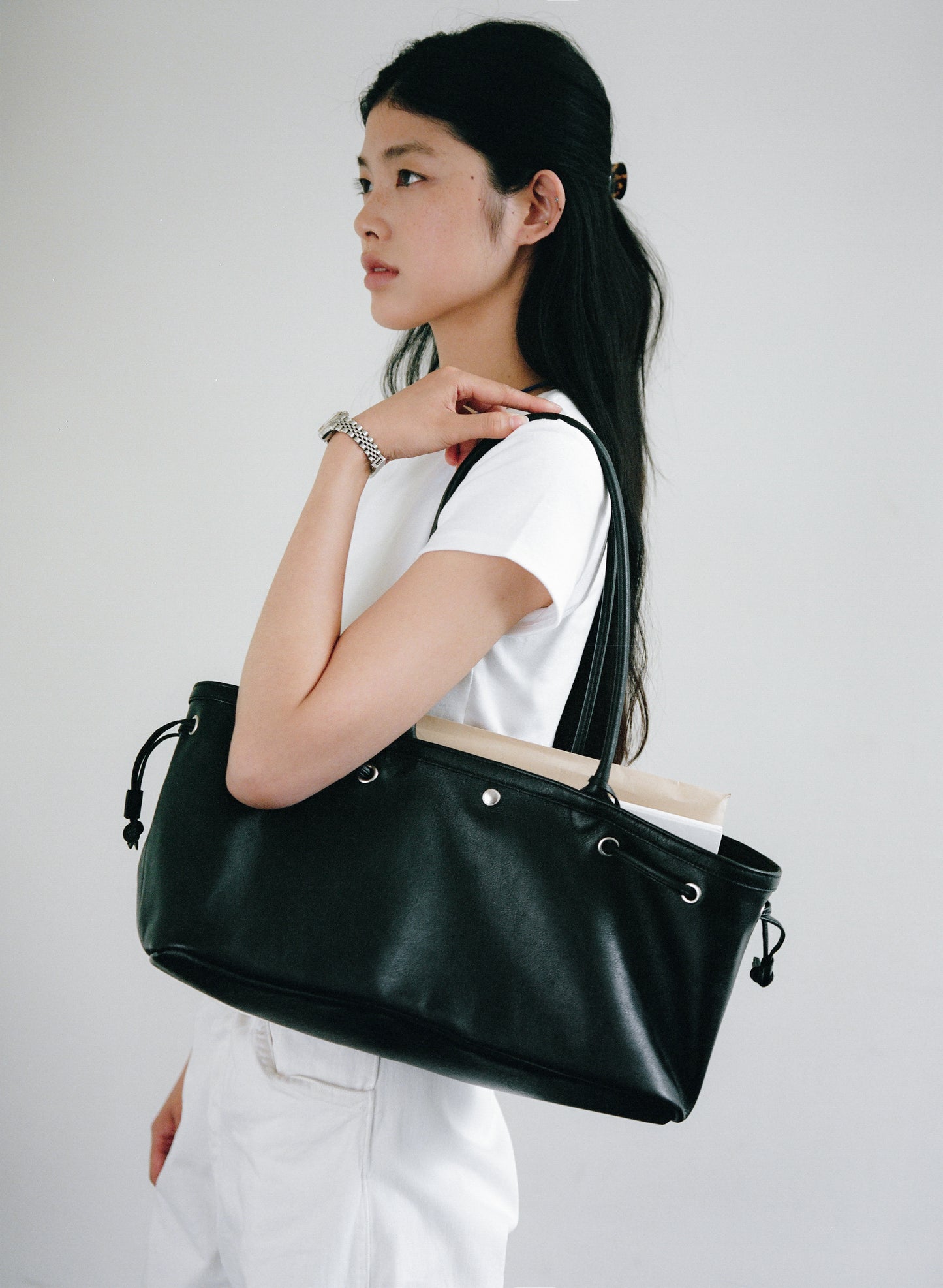 SAC COQUILLE BASSE SOFT BLACK