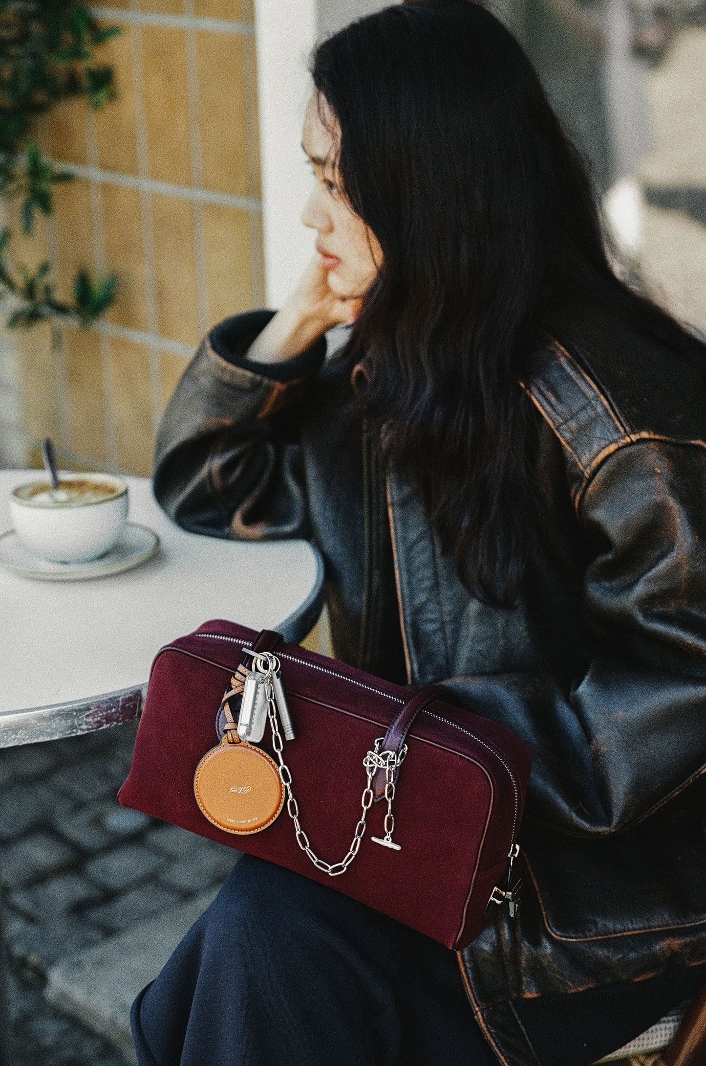 MIROIR PENDENTIF TAN