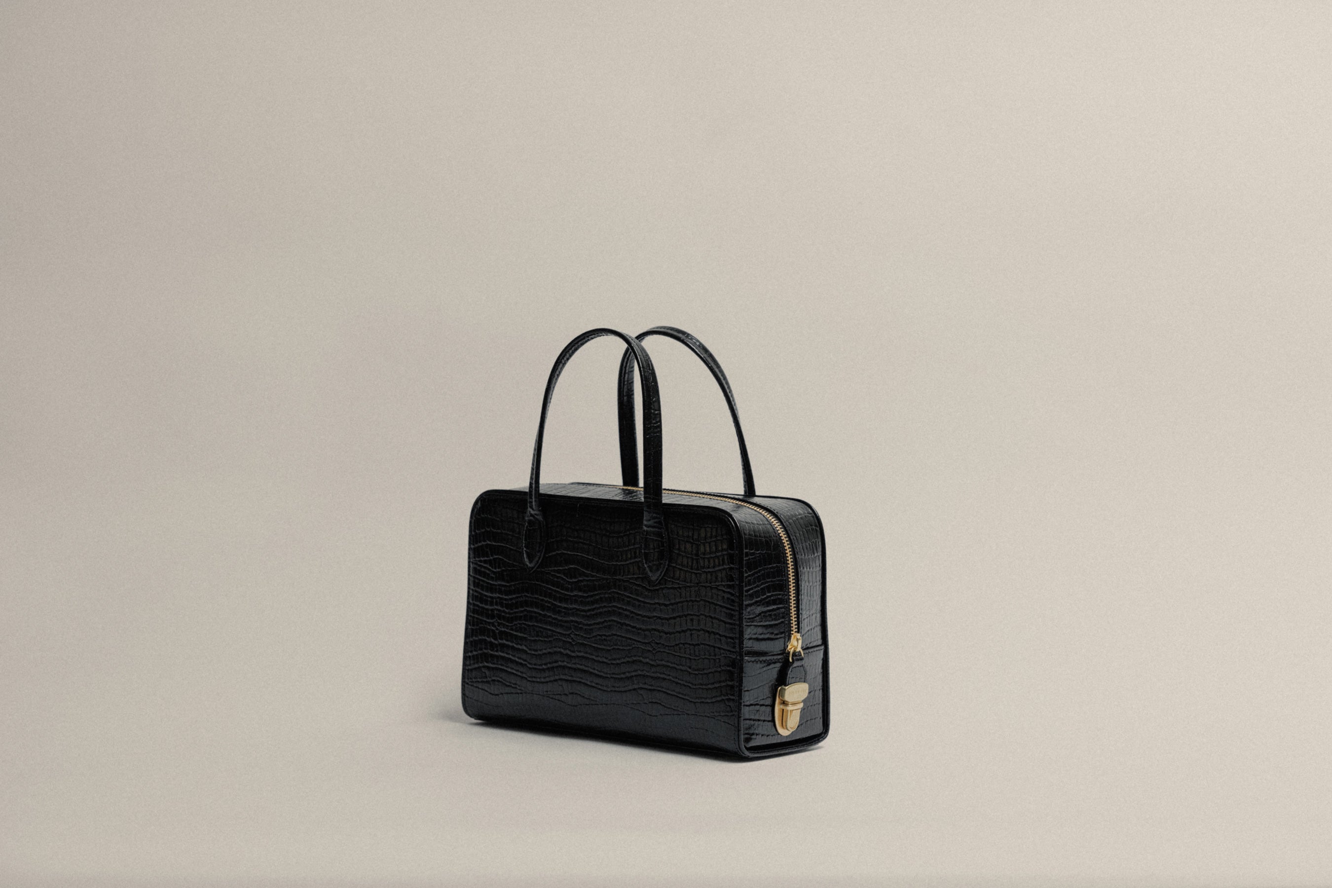 SAC LOQUET SMALL CROCO BLACK