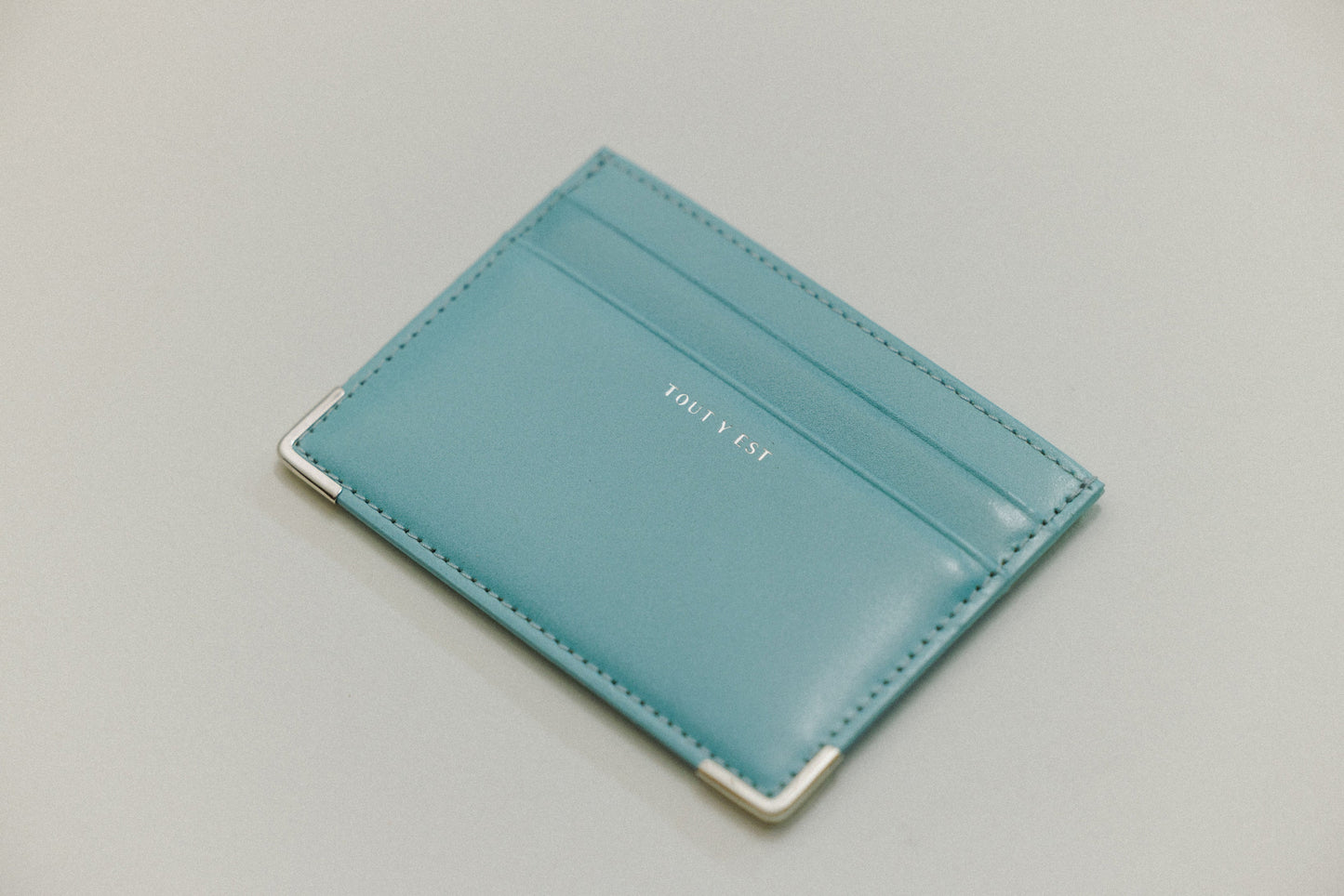 PORTE CARTES ANGLES TURQUOISE