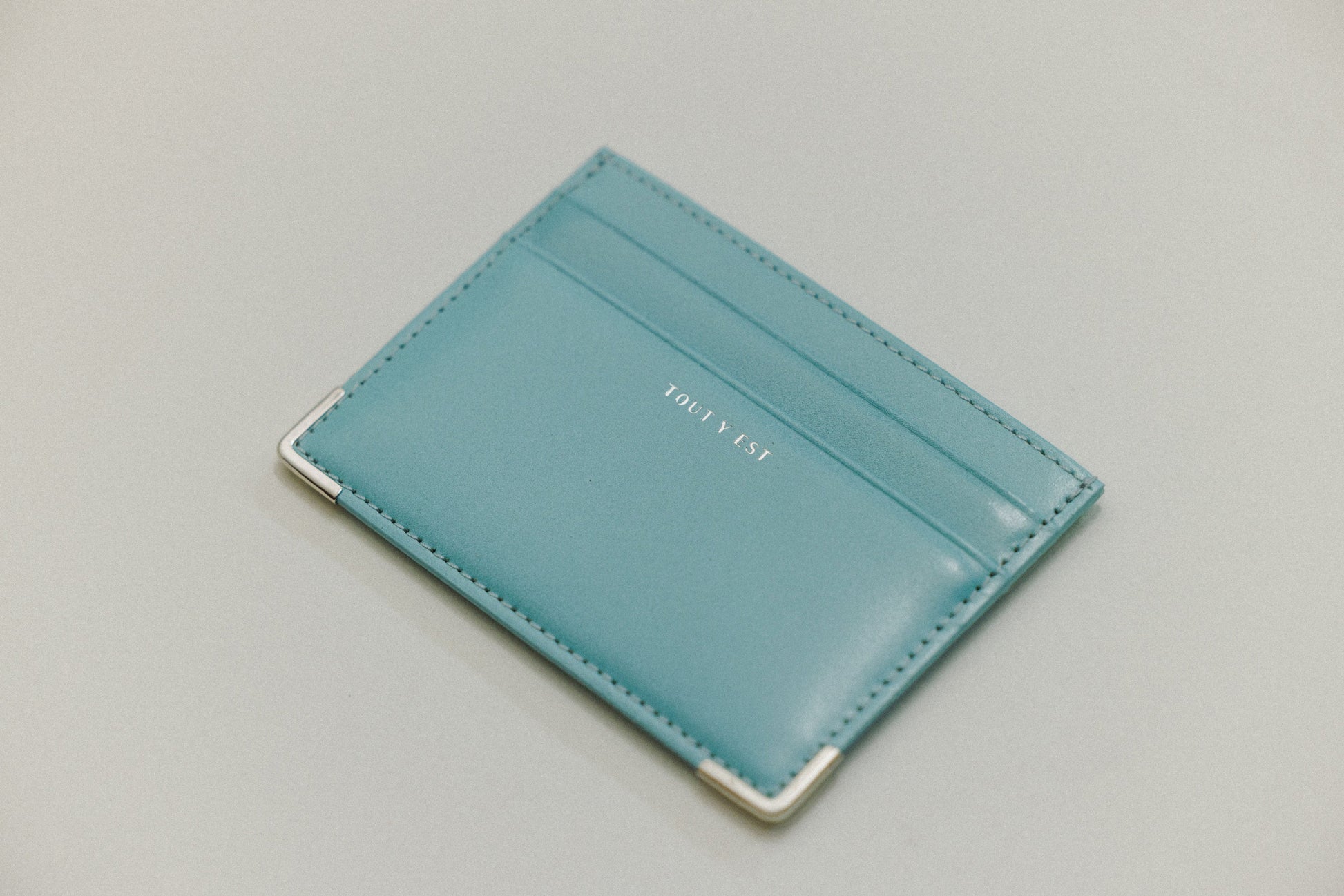PORTE CARTES ANGLES TURQUOISE