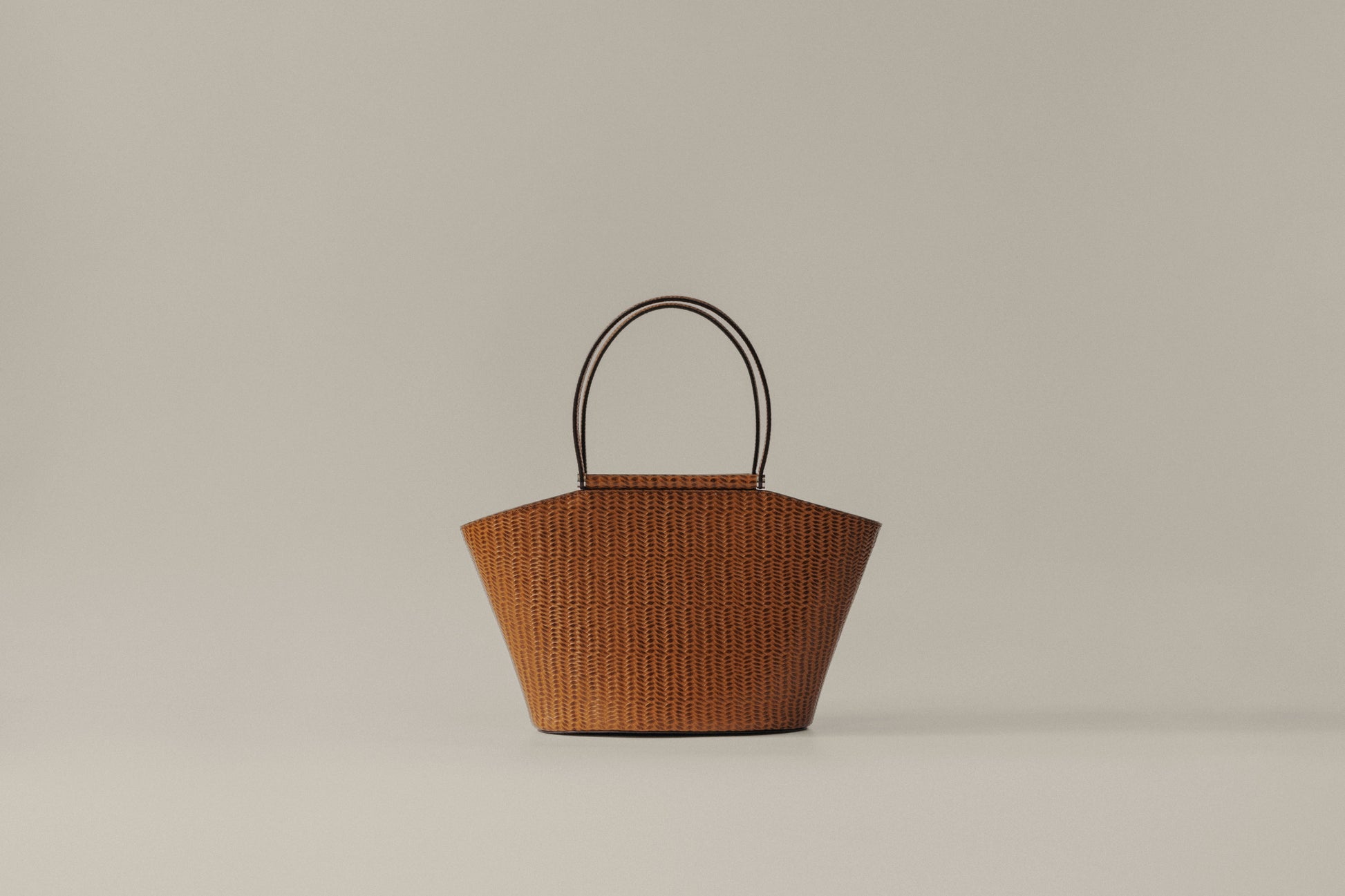 SAC ÉTIRÉ SMALL WEAVE BROWN