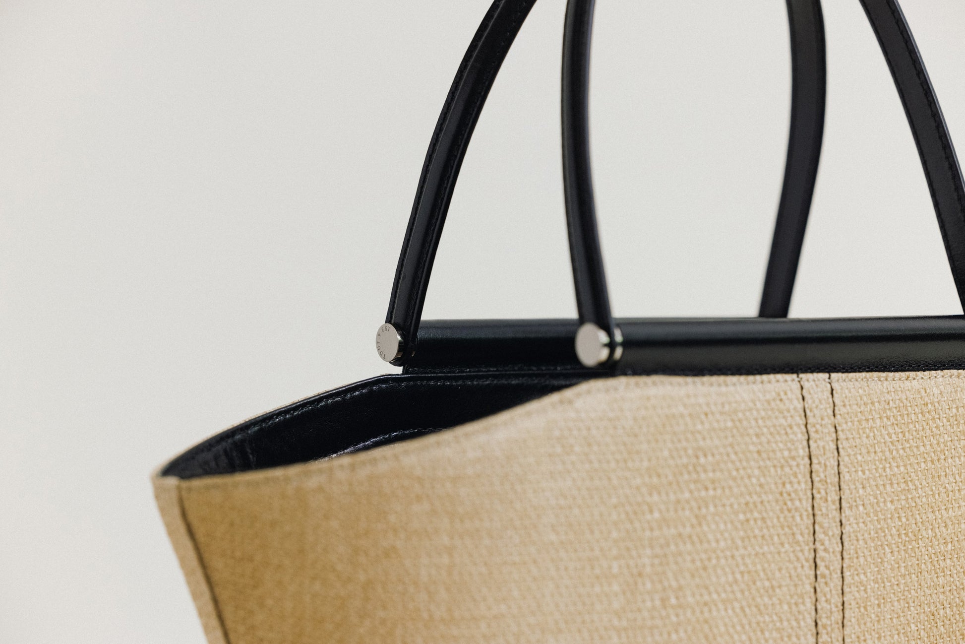 SAC ÉTIRÉ RATTAN SMALL IVORY