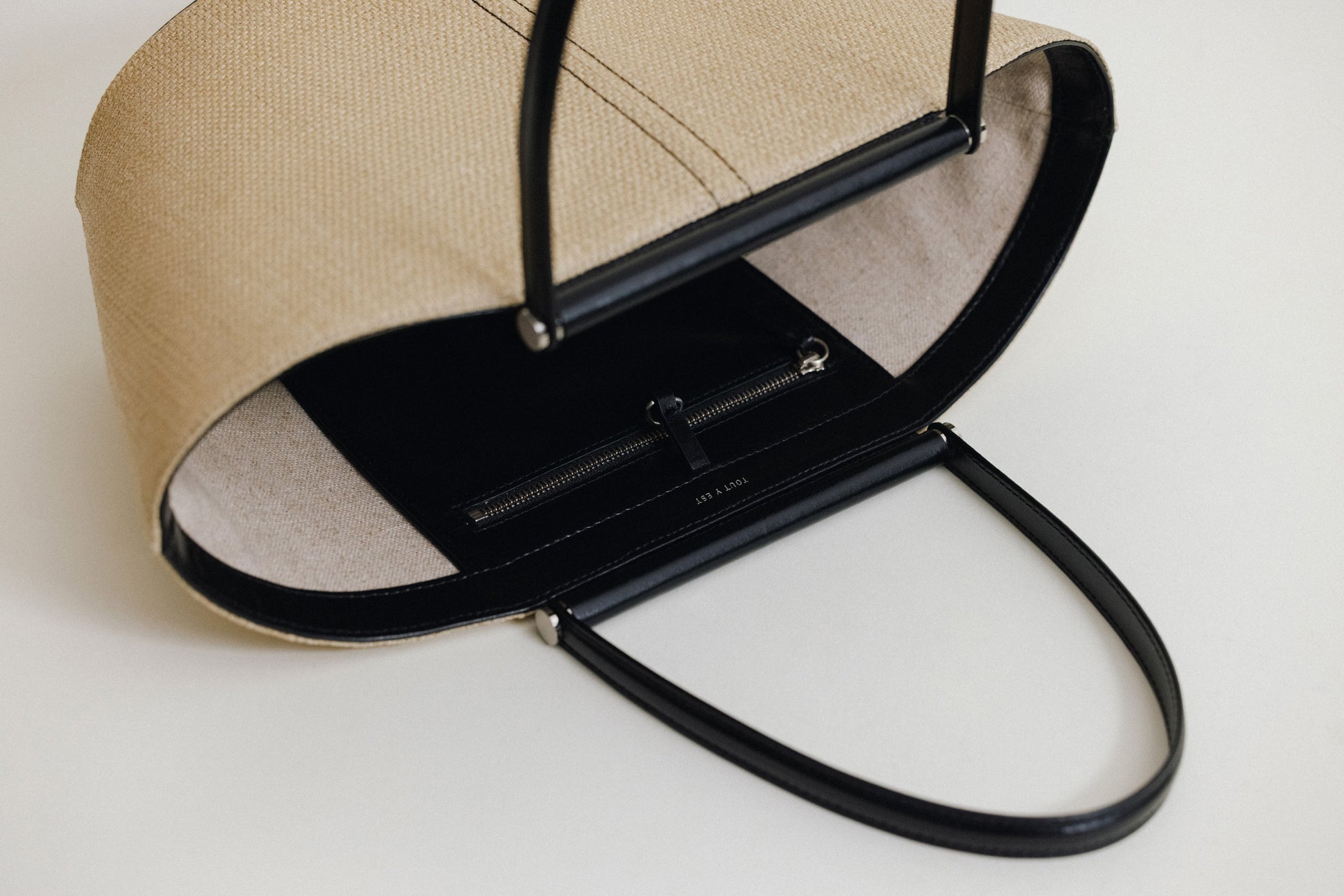 SAC ÉTIRÉ RATTAN SMALL IVORY