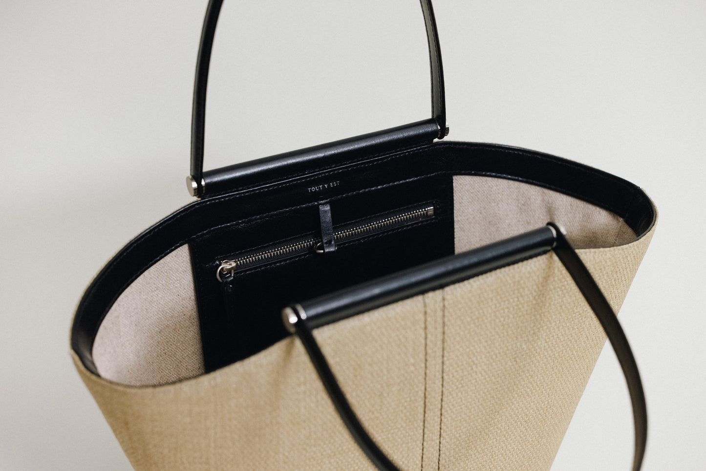 SAC ÉTIRÉ RATTAN SMALL IVORY