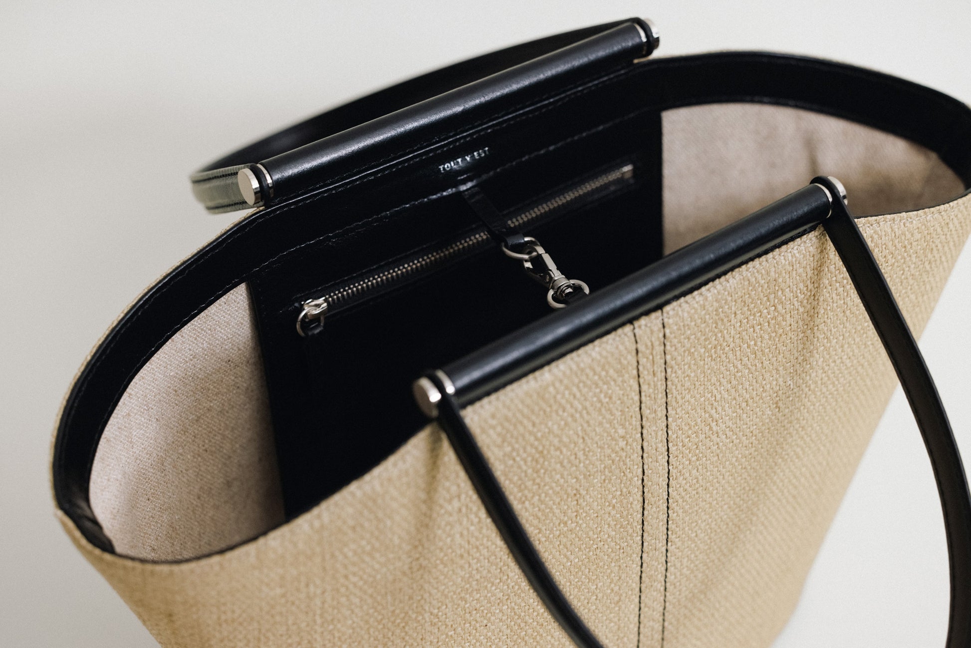 SAC ÉTIRÉ RATTAN SMALL IVORY
