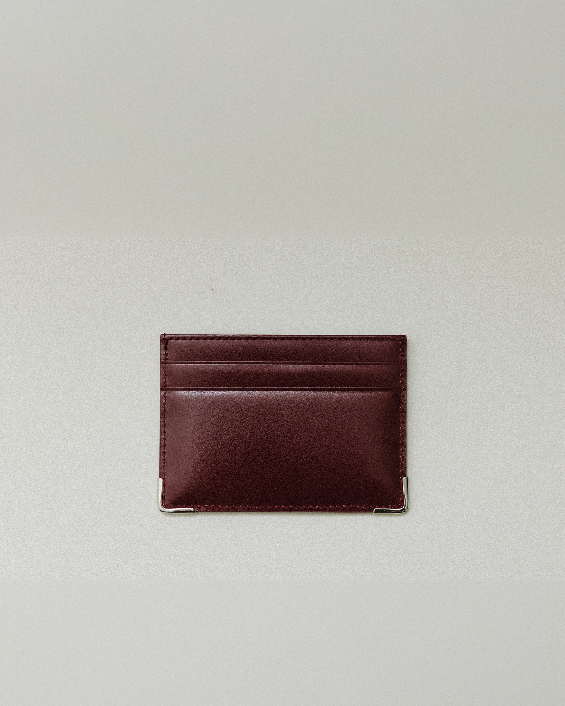 PORTE CARTES ANGLES BURGUNDY