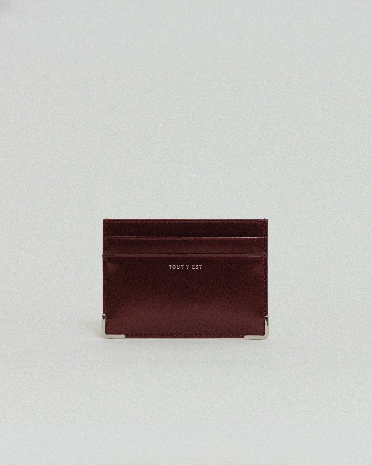 PORTE CARTES ANGLES BURGUNDY