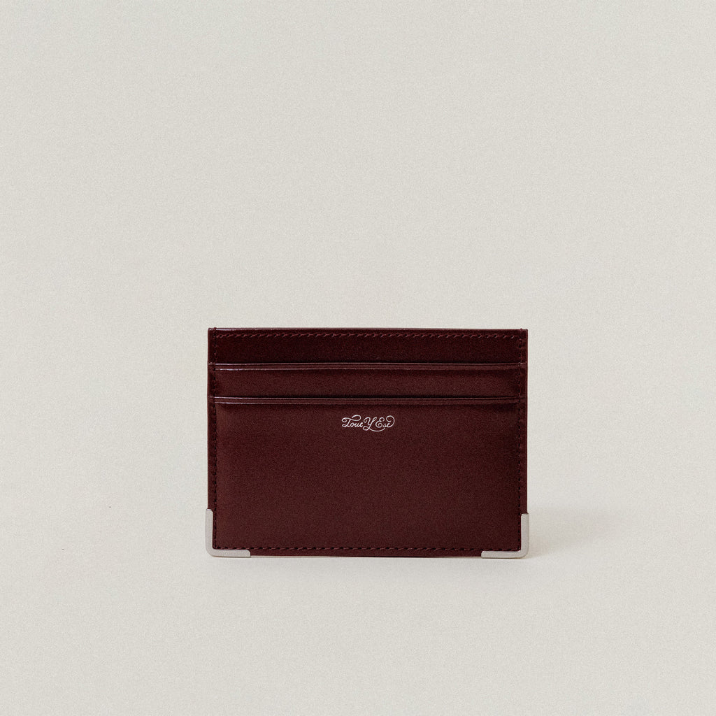 PORTE CARTES ANGLES BURGUNDY
