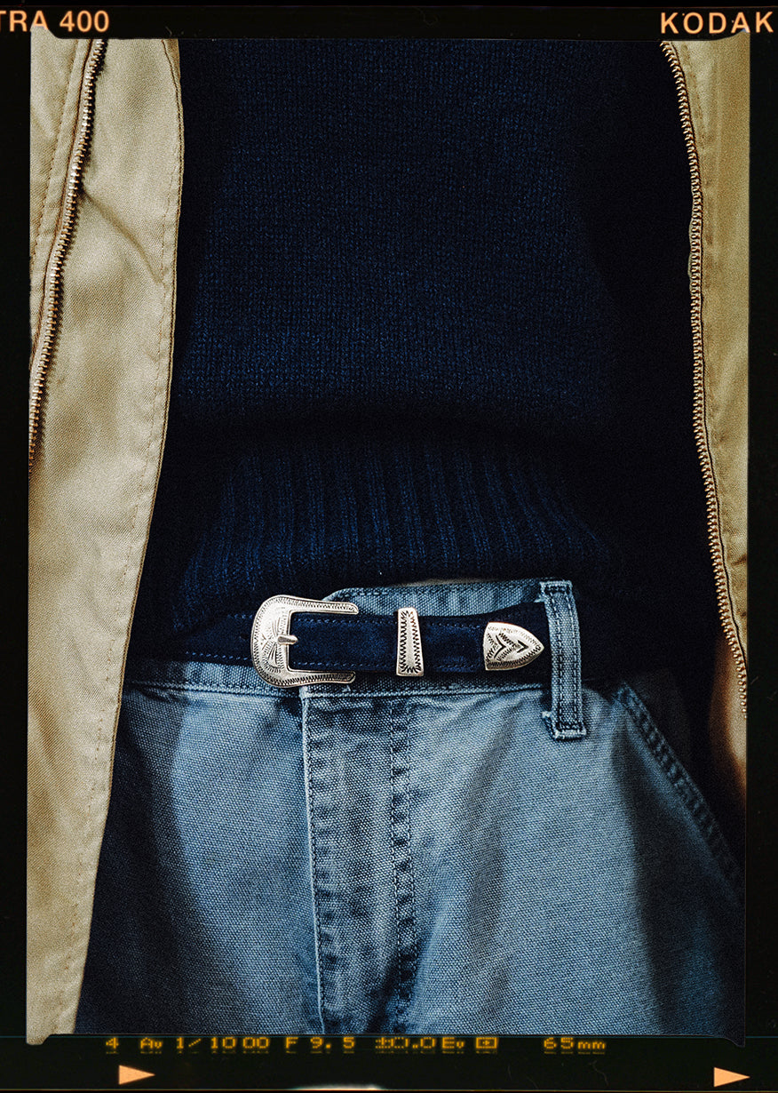 CEINTURE GRAVÉE NAVY