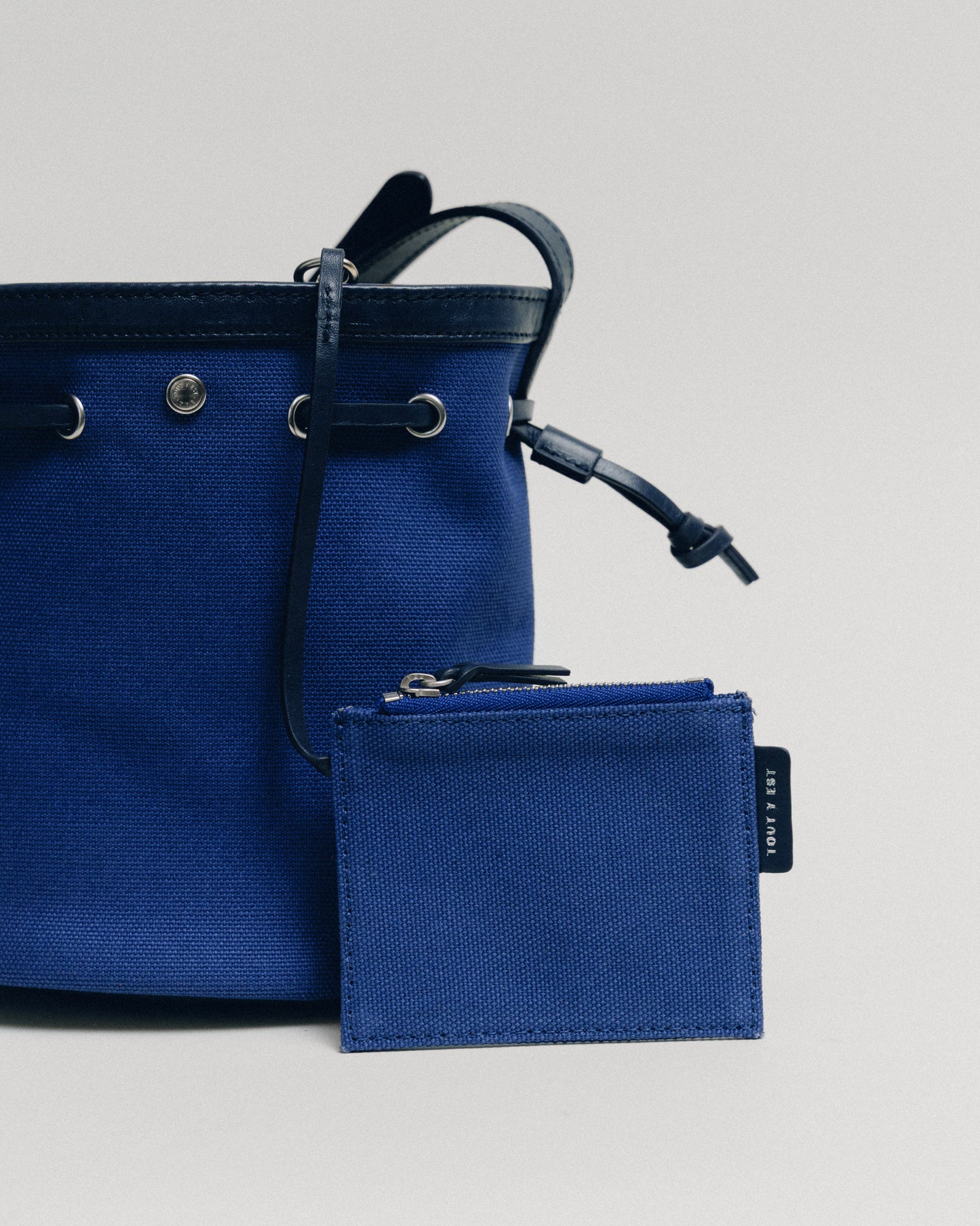 SAC COQUILLE BUCKET MINI BLUE