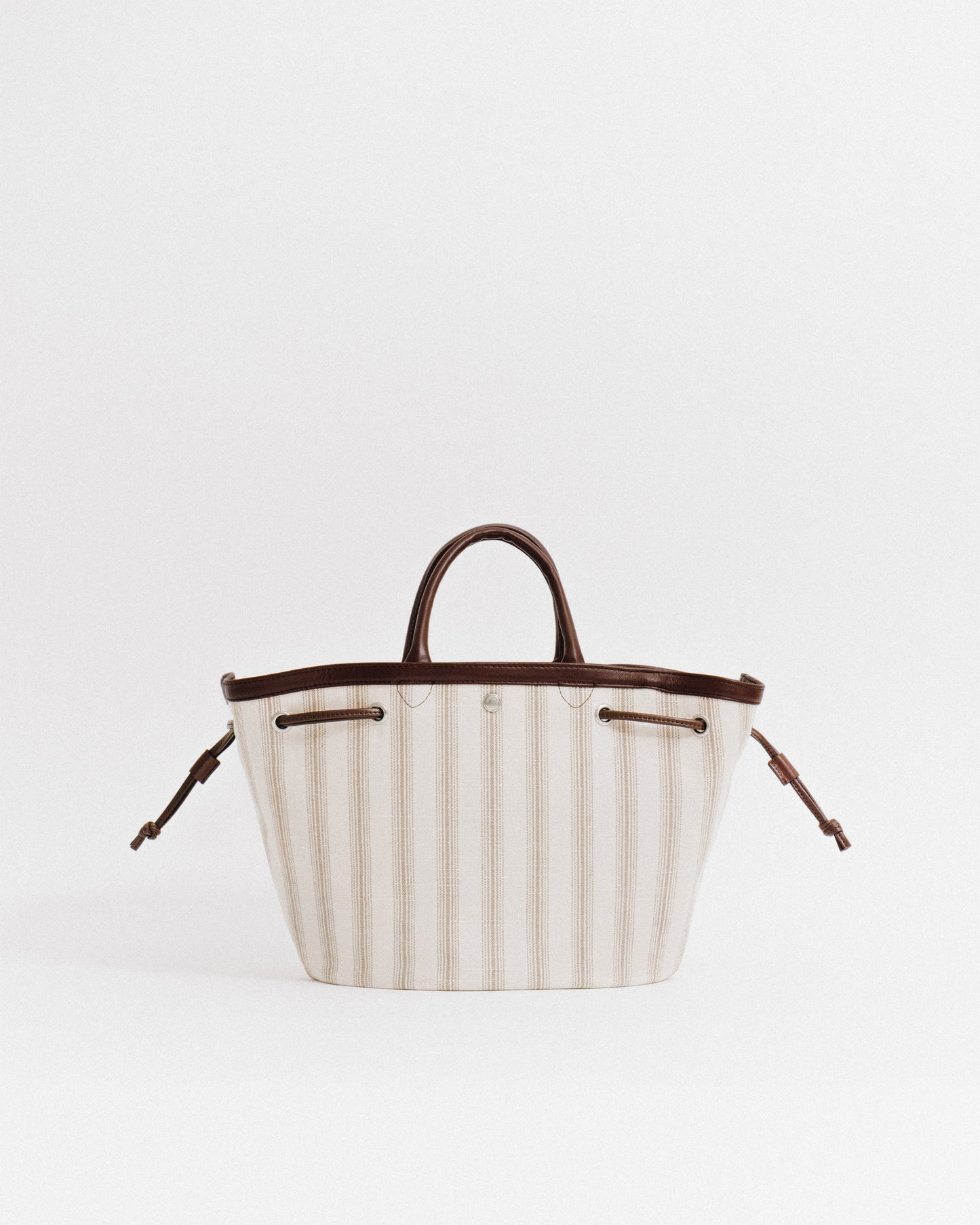 SAC COQUILLE SMALL BEIGE STRIPE