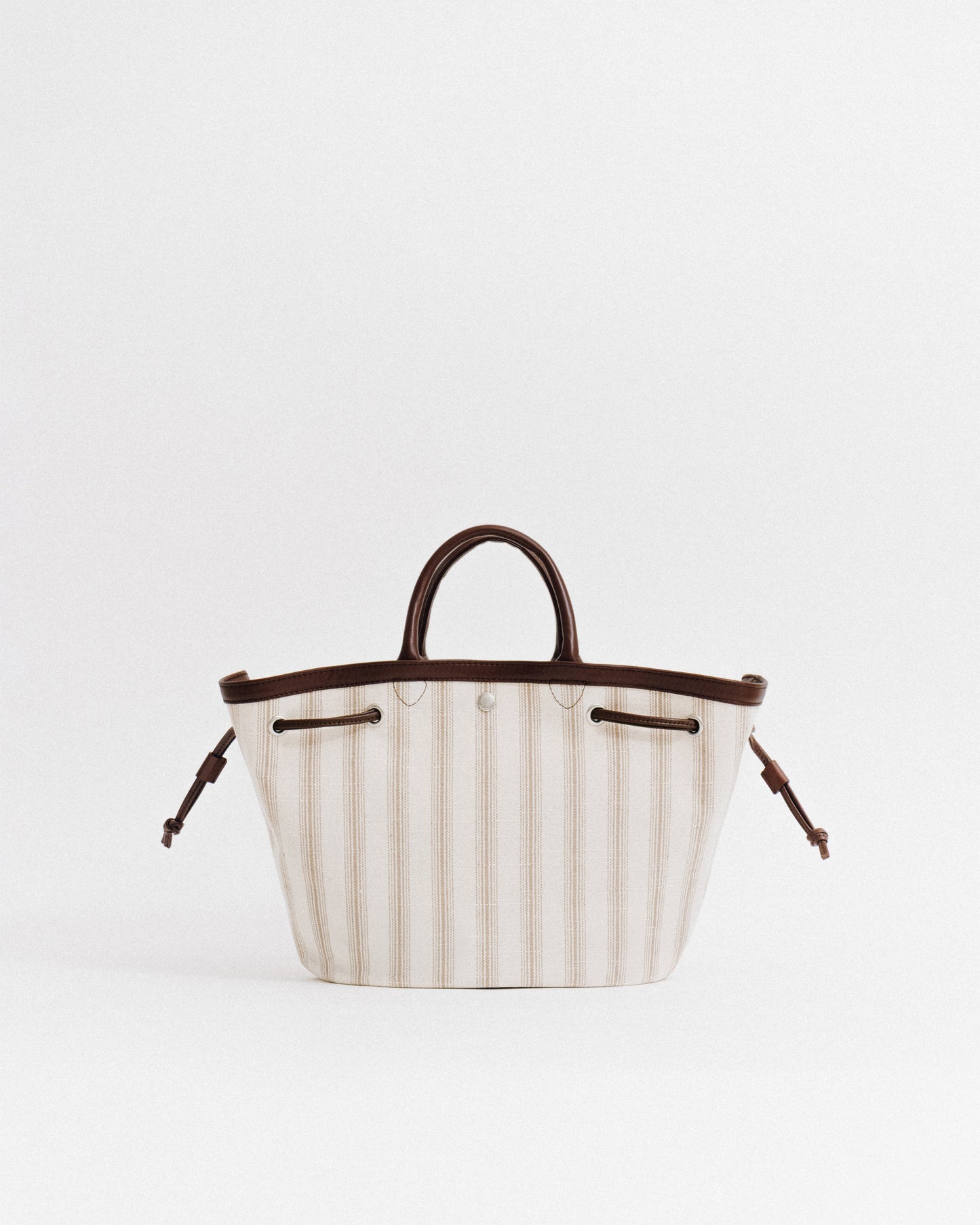 SAC COQUILLE SMALL BEIGE STRIPE