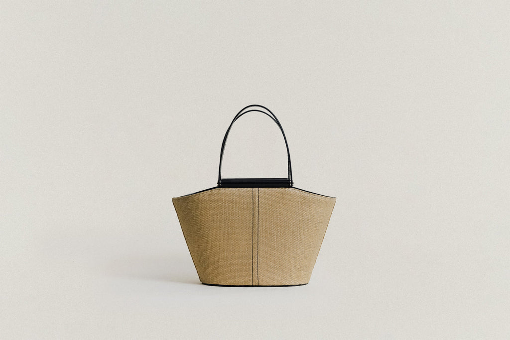 SAC ÉTIRÉ RATTAN SMALL IVORY