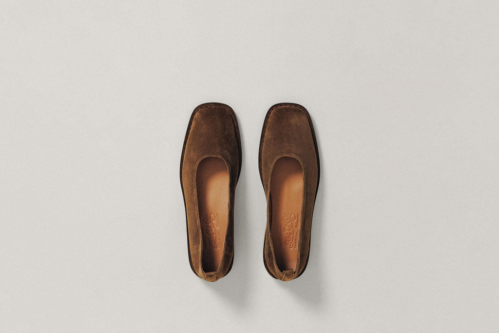 FLAT SABINE SUEDE BROWN