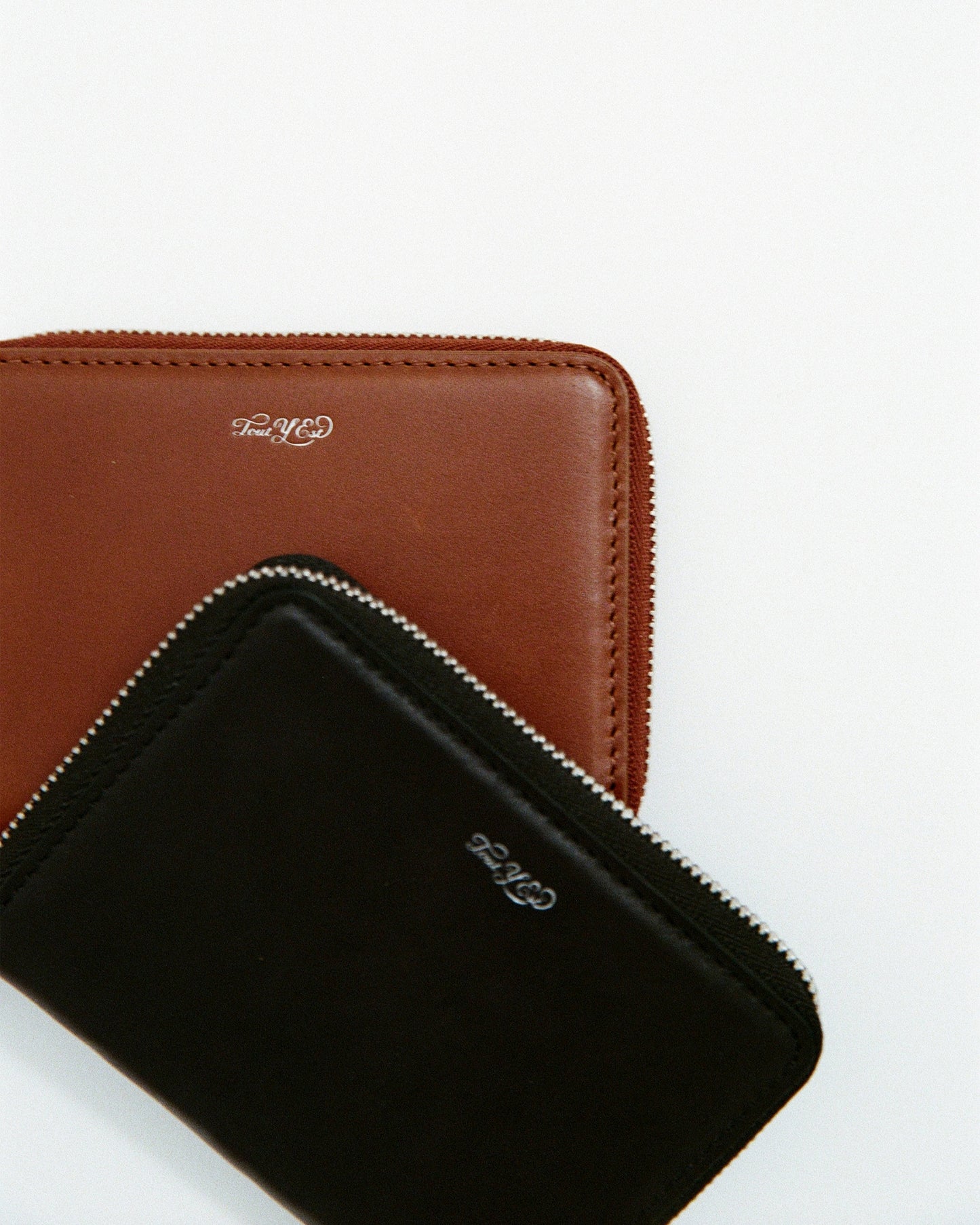 PORTE CARTES ZIPPÉ BROWN