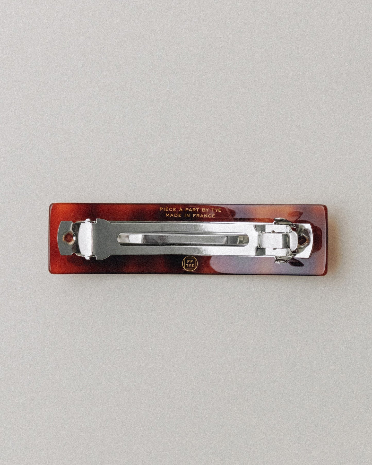 BARRETTE CARRÉE LARGE BROWN