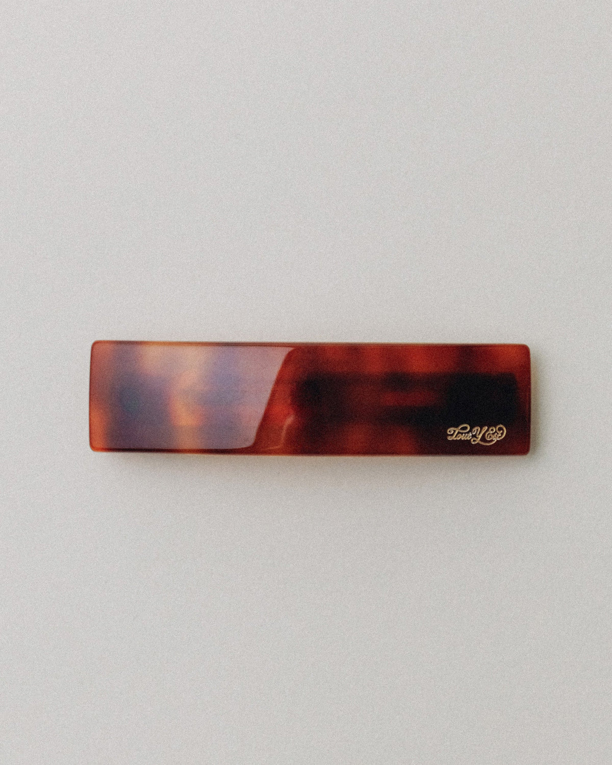 BARRETTE CARRÉE LARGE BROWN