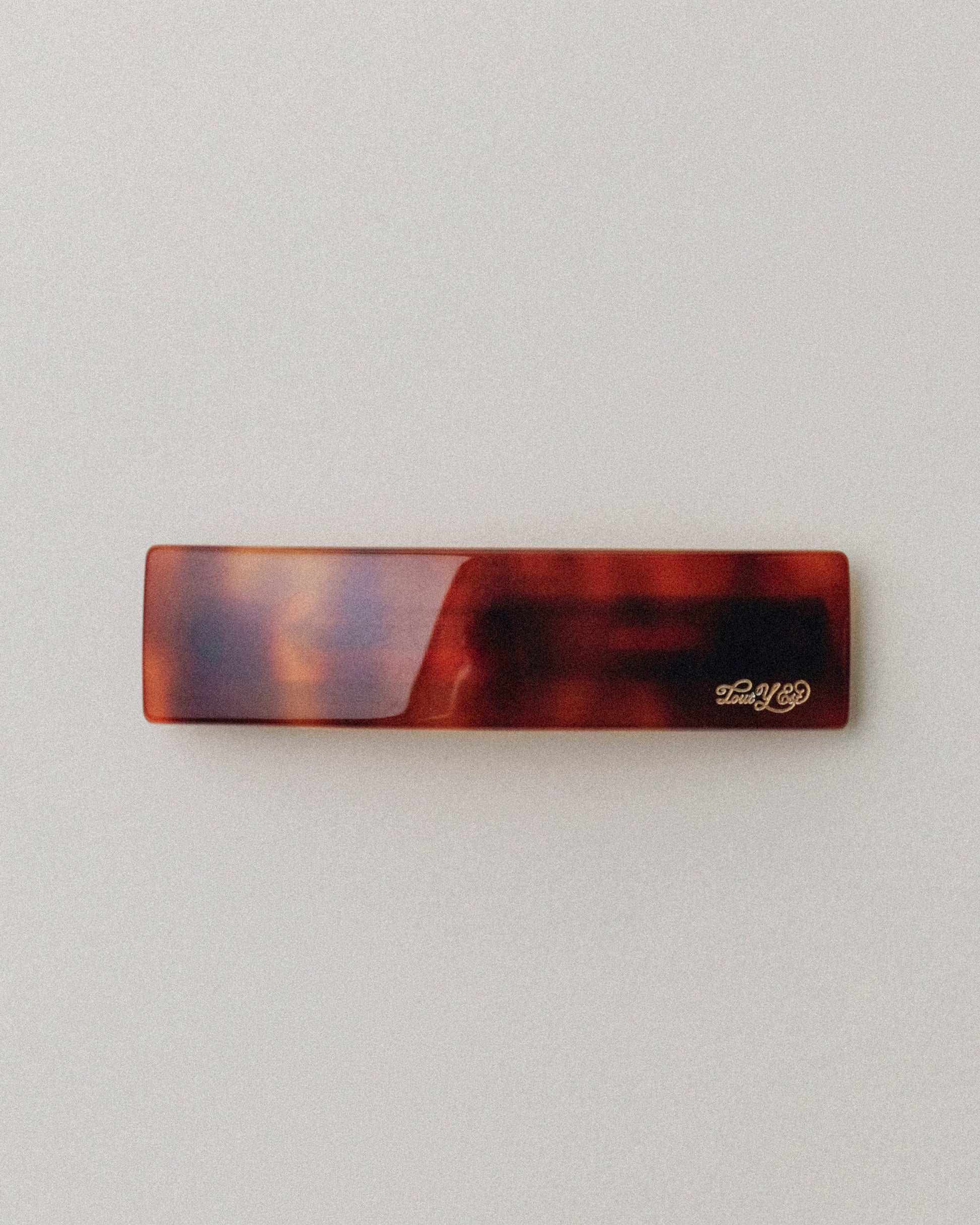 BARRETTE CARRÉE LARGE BROWN