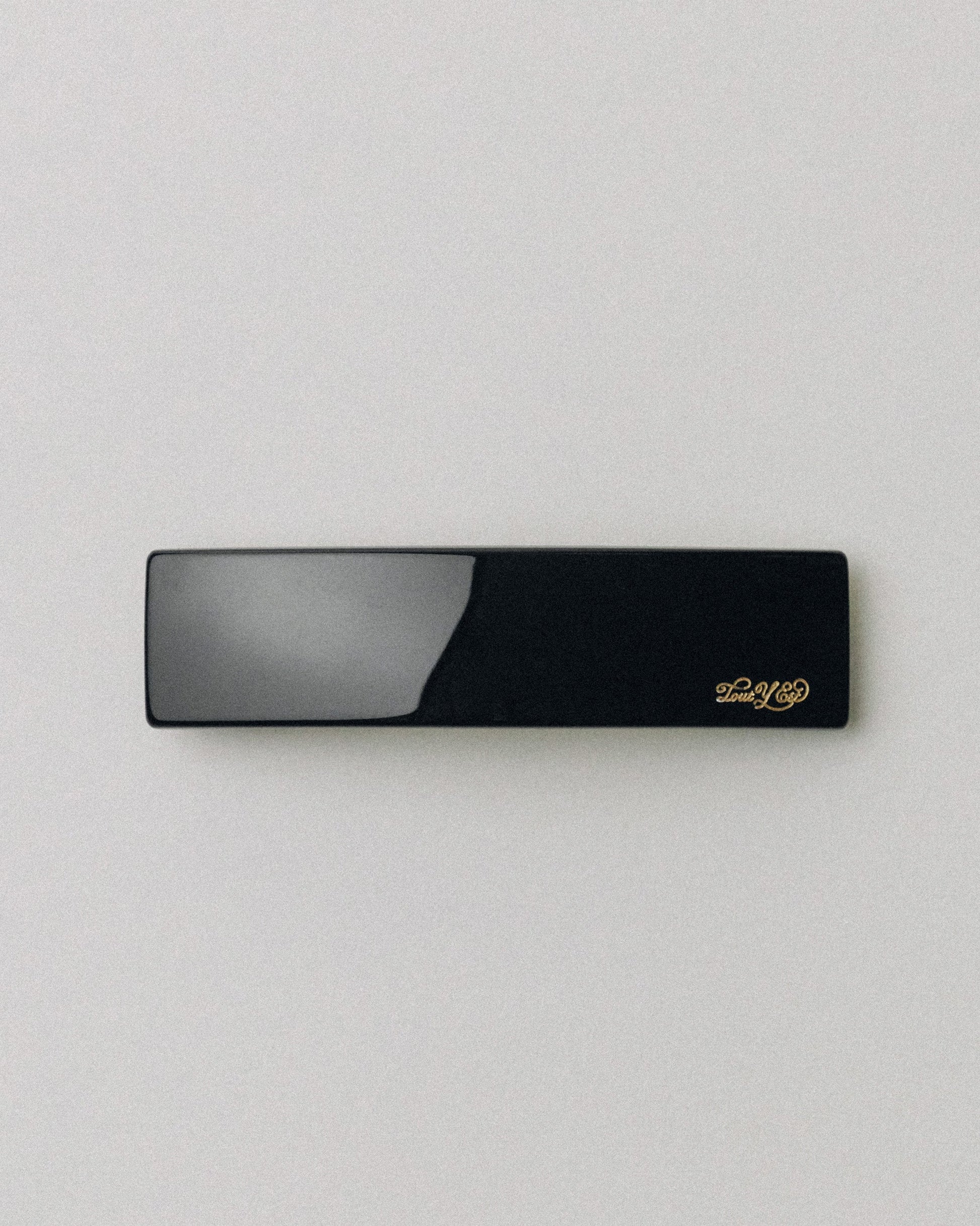 BARRETTE CARRÉE LARGE BLACK