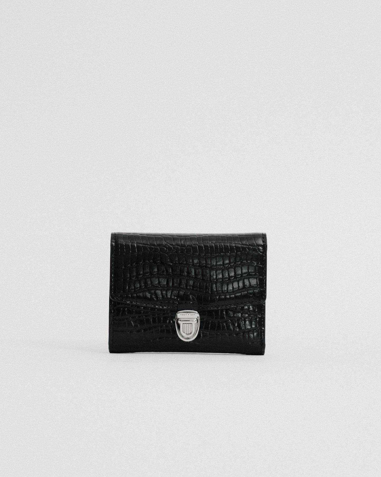PORTEFEUILLE LOQUET CROCO BLACK