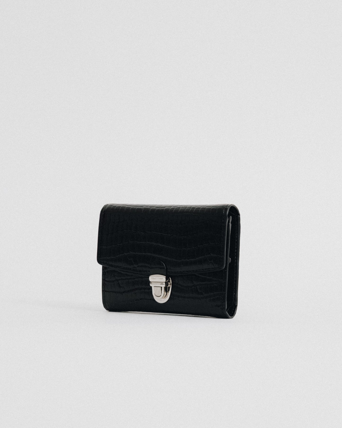 PORTEFEUILLE LOQUET CROCO BLACK