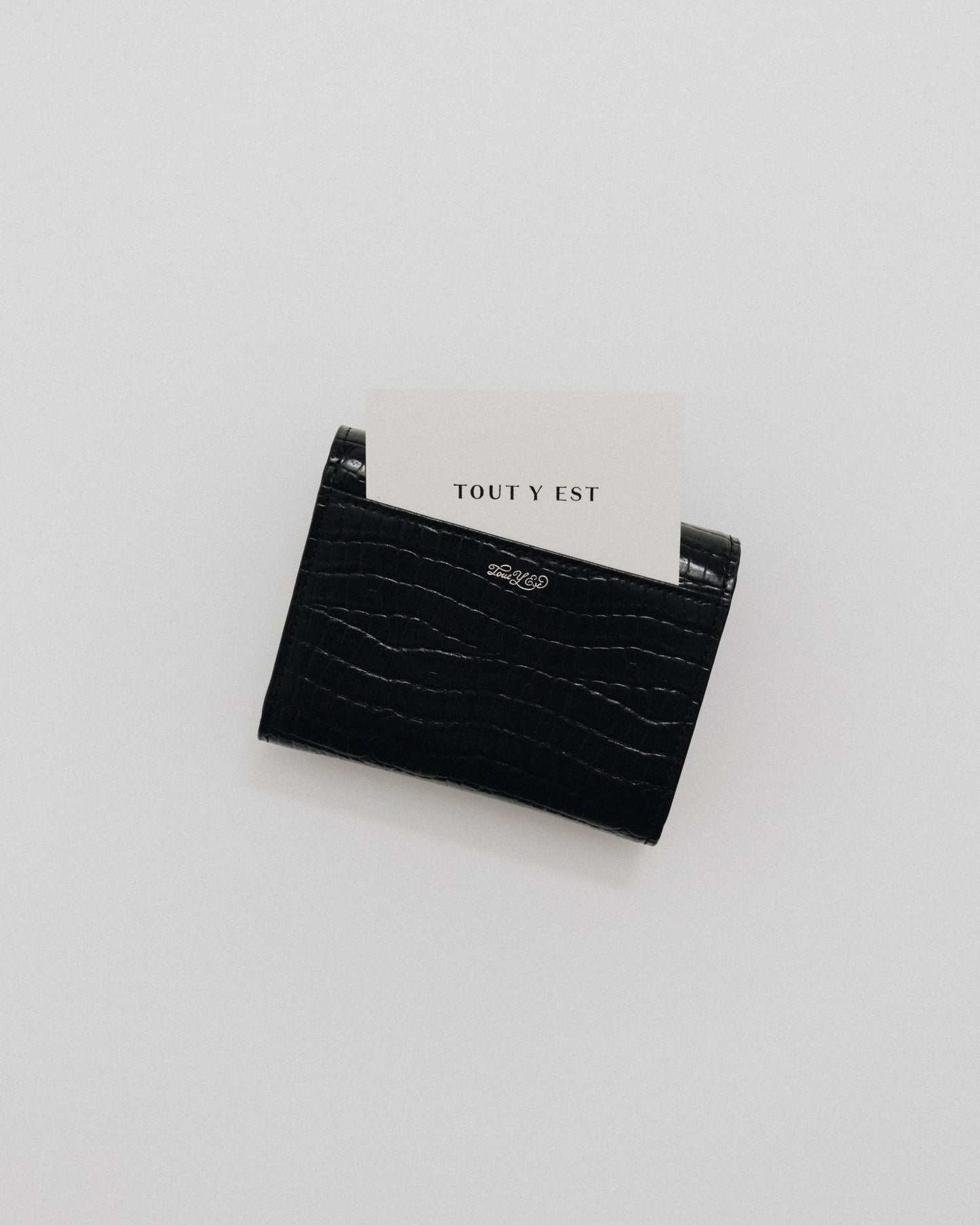 PORTEFEUILLE LOQUET CROCO BLACK