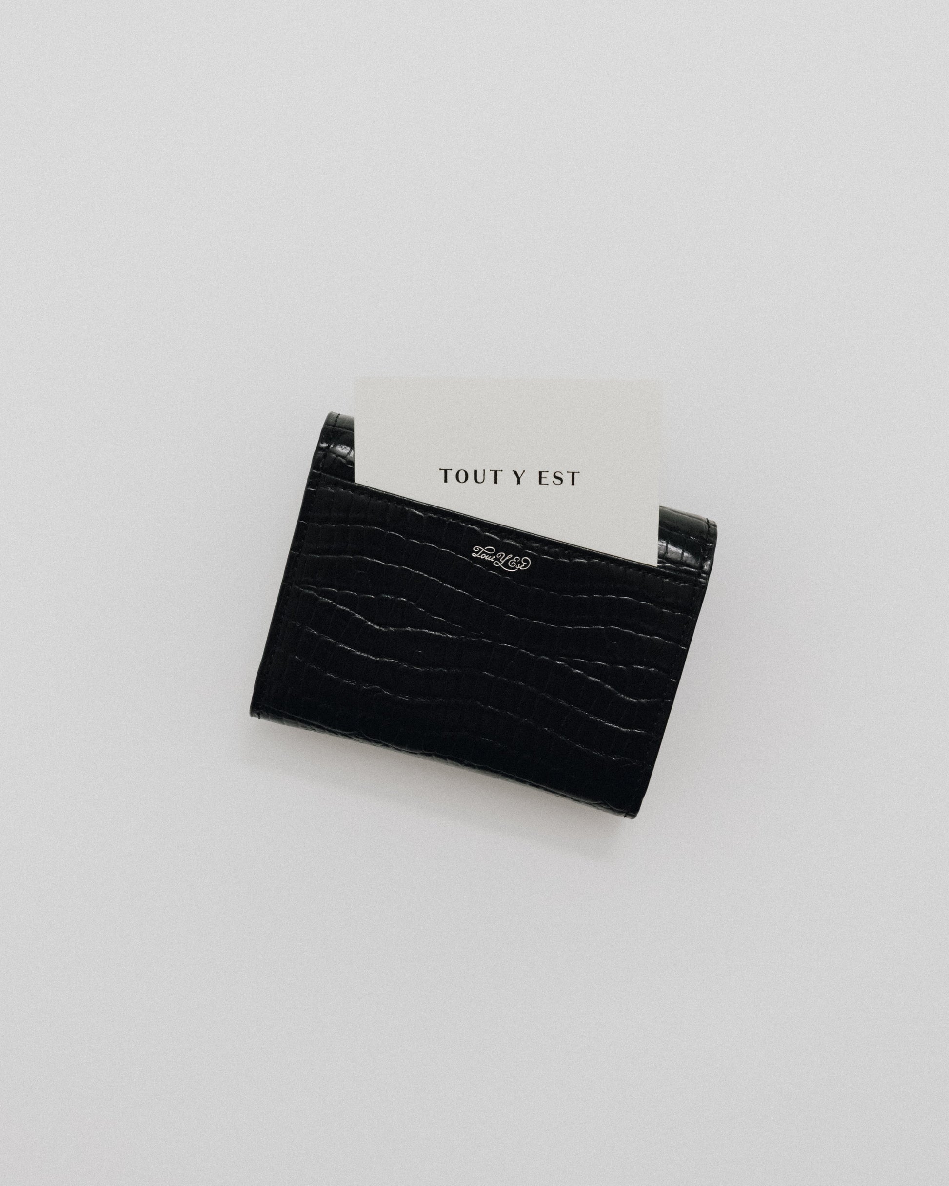 PORTEFEUILLE LOQUET CROCO BLACK