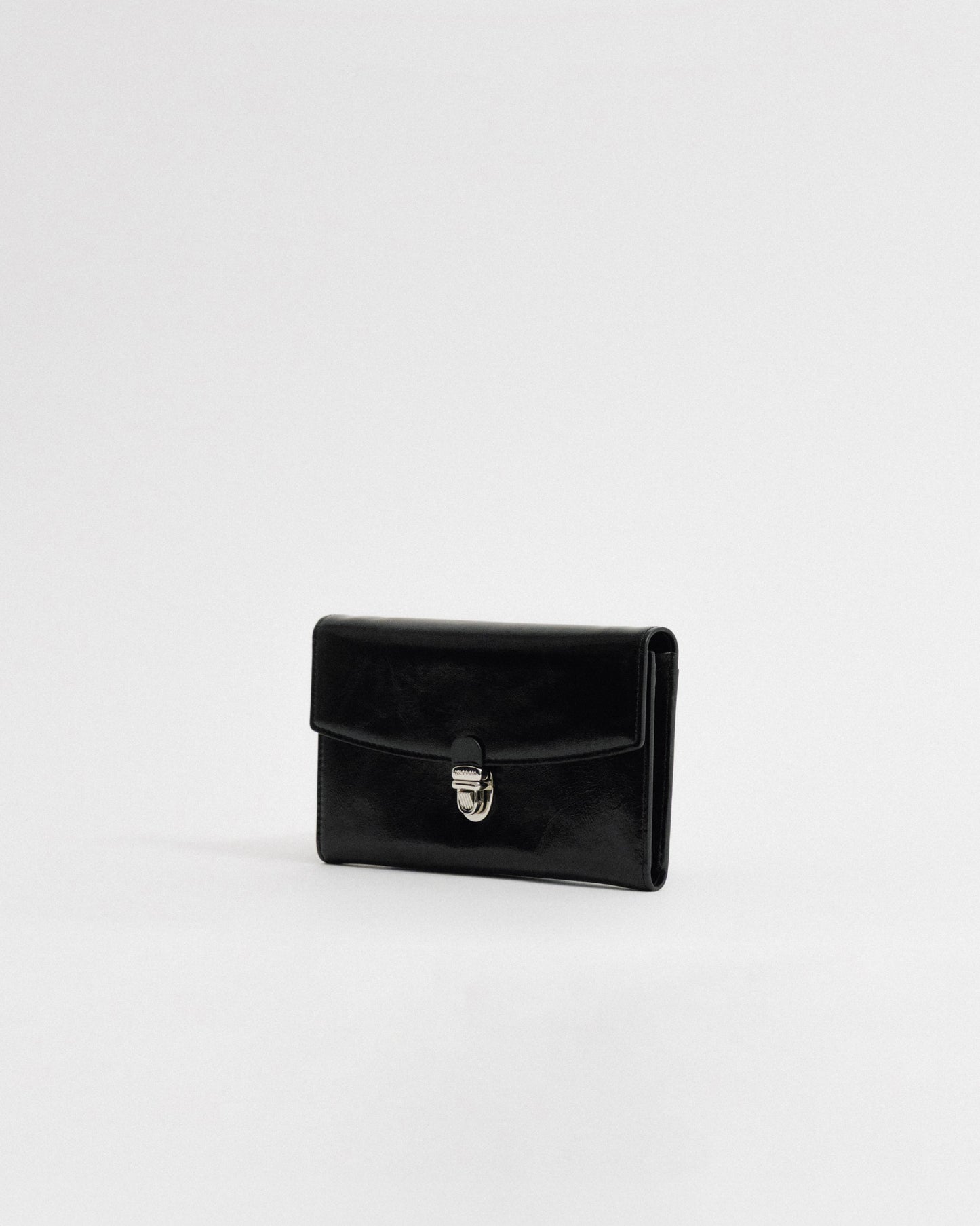 PORTE CARTES LOQUET ÉPAULE BLACK