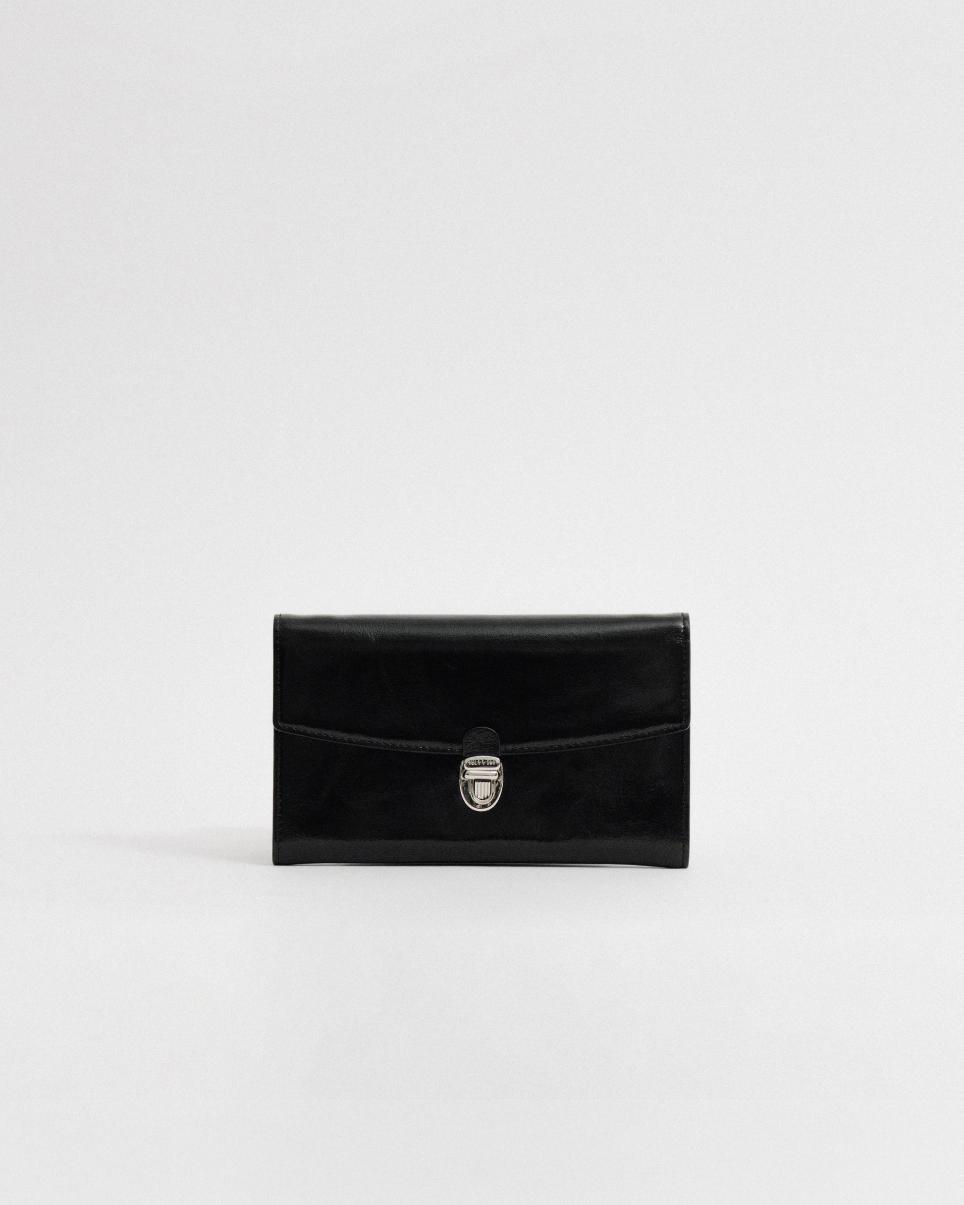 PORTE CARTES LOQUET ÉPAULE BLACK