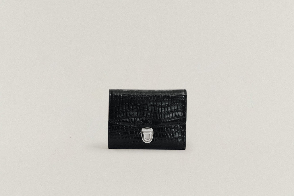 PORTEFEUILLE LOQUET CROCO BLACK