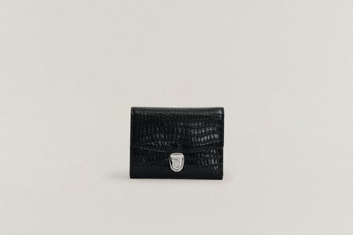 PORTEFEUILLE LOQUET CROCO BLACK