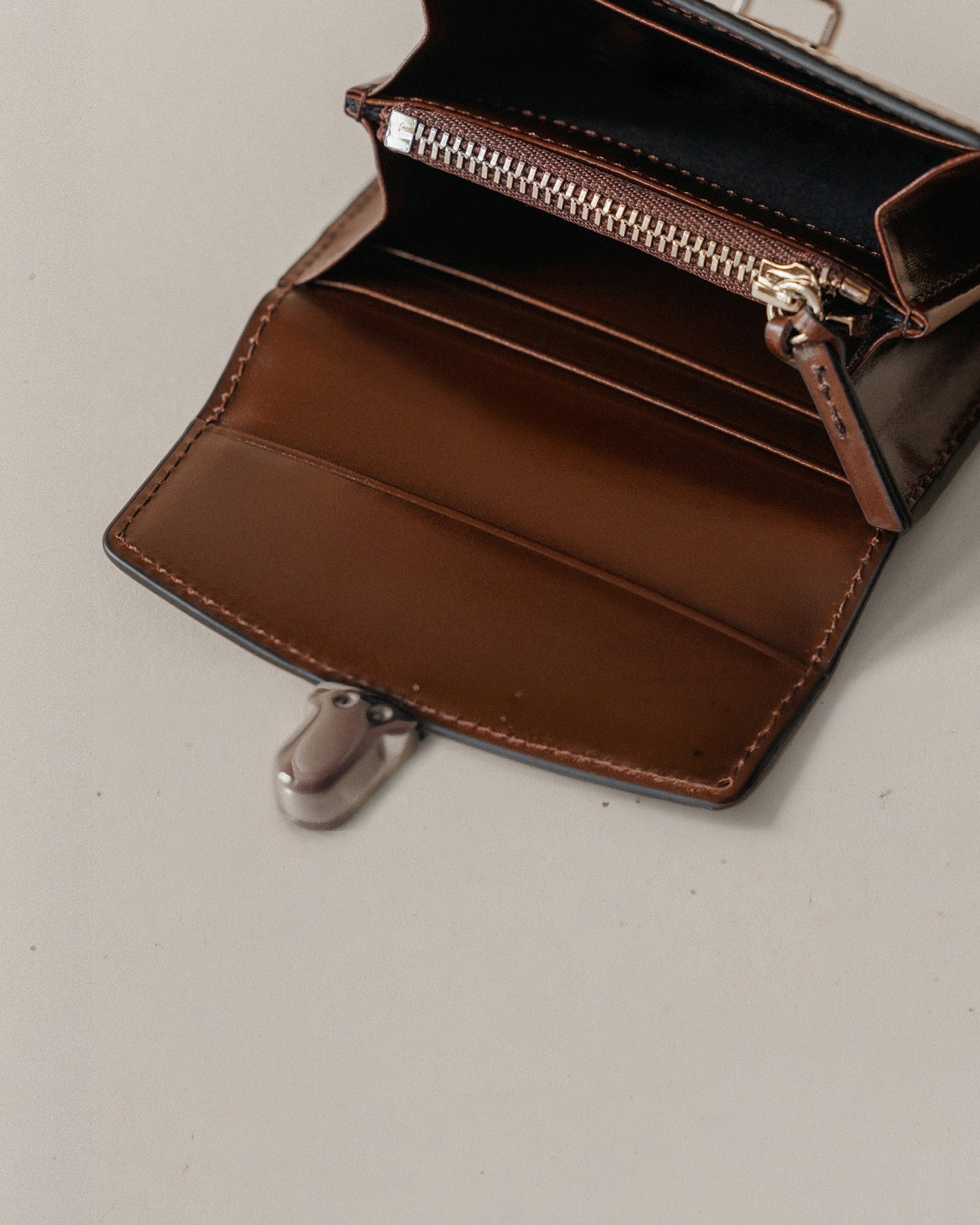 PORTE CARTES LOQUET BROWN