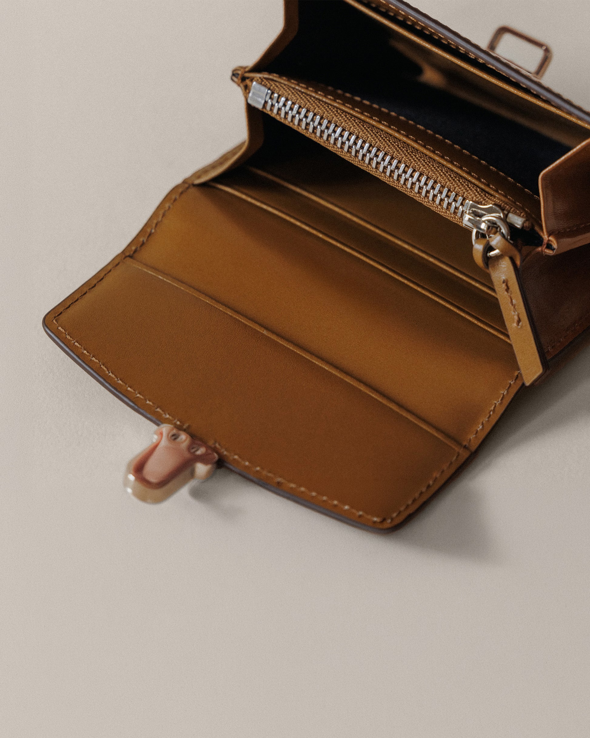 PORTE CARTES LOQUET CARAMEL