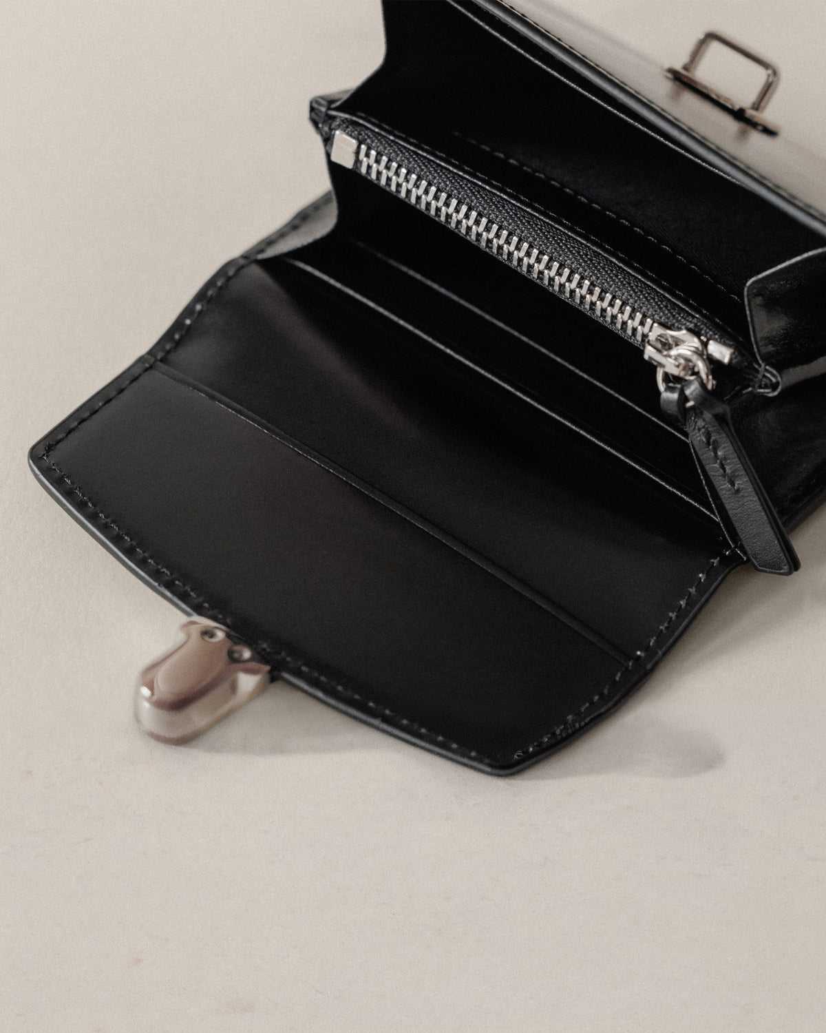 PORTE CARTES LOQUET CROCO BLACK