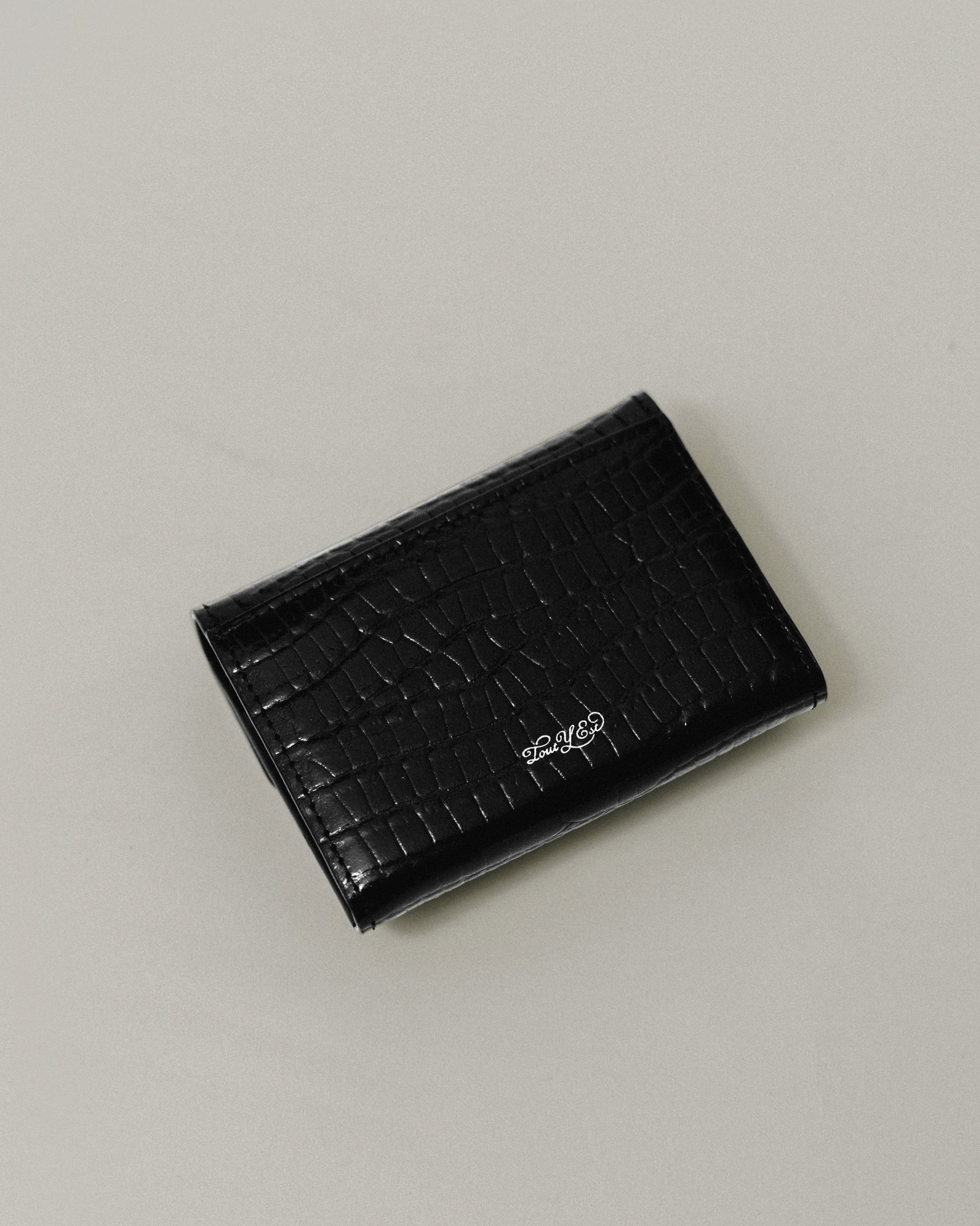 PORTE CARTES LOQUET CROCO BLACK